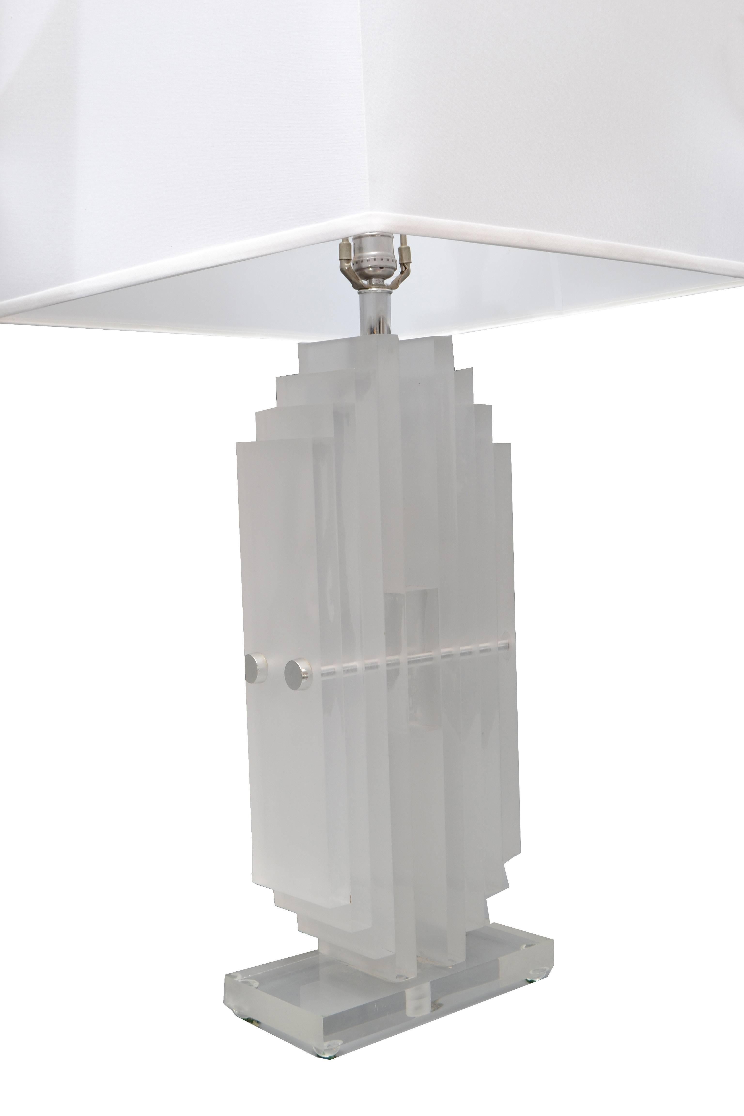 lucite lamp