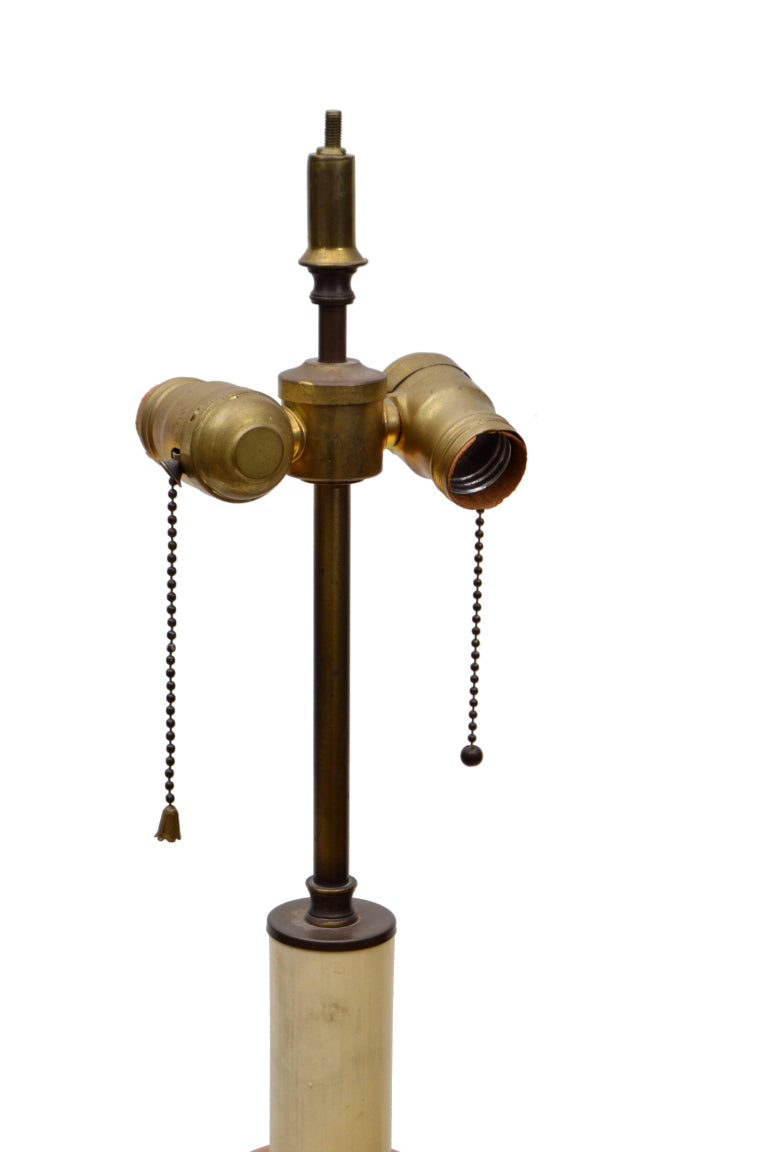 Wooden Knob Creek of Floor Lamp with Shade For Sale at