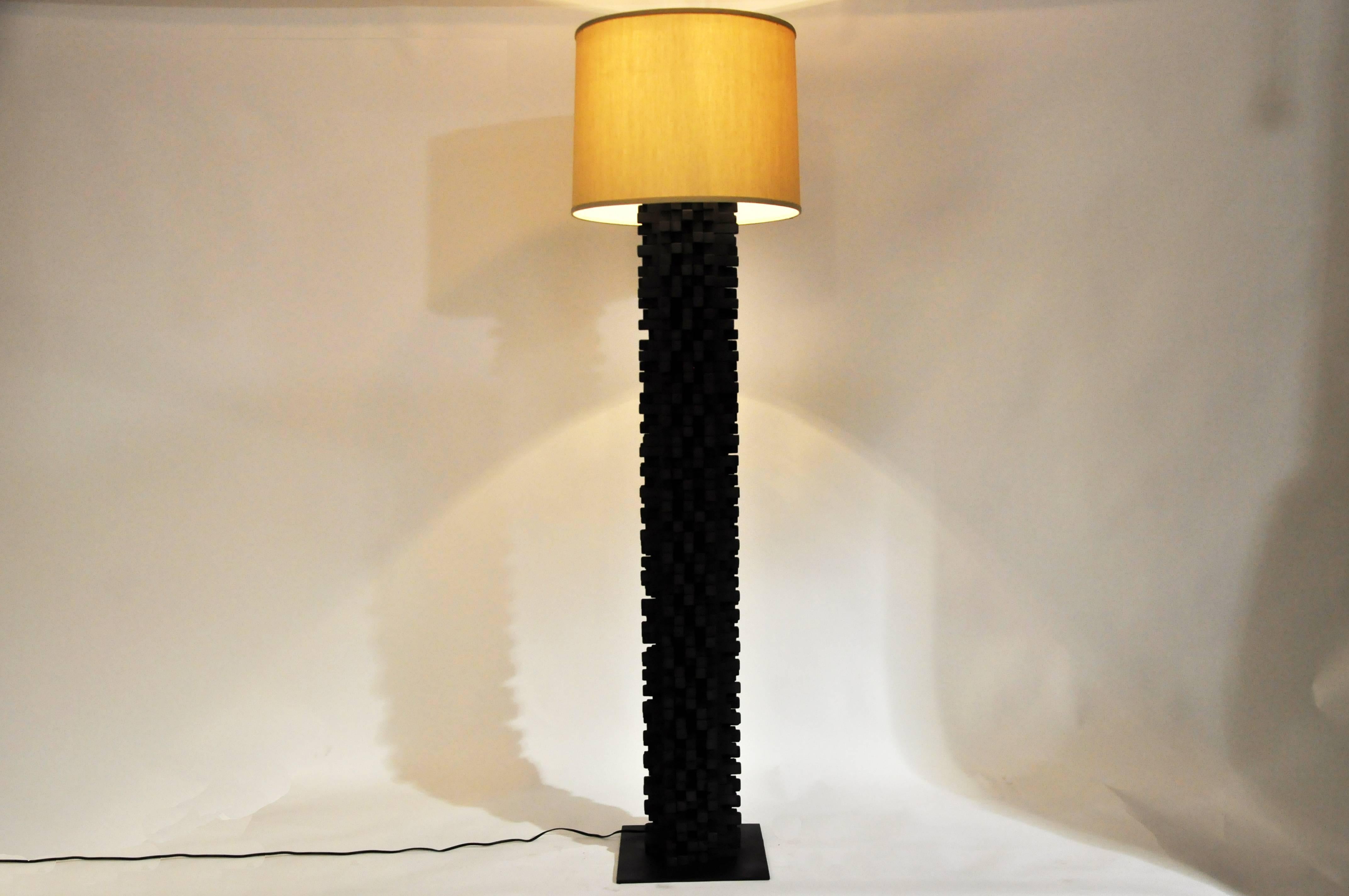 Reclaimed Teak Wood Floor Lamp 2
