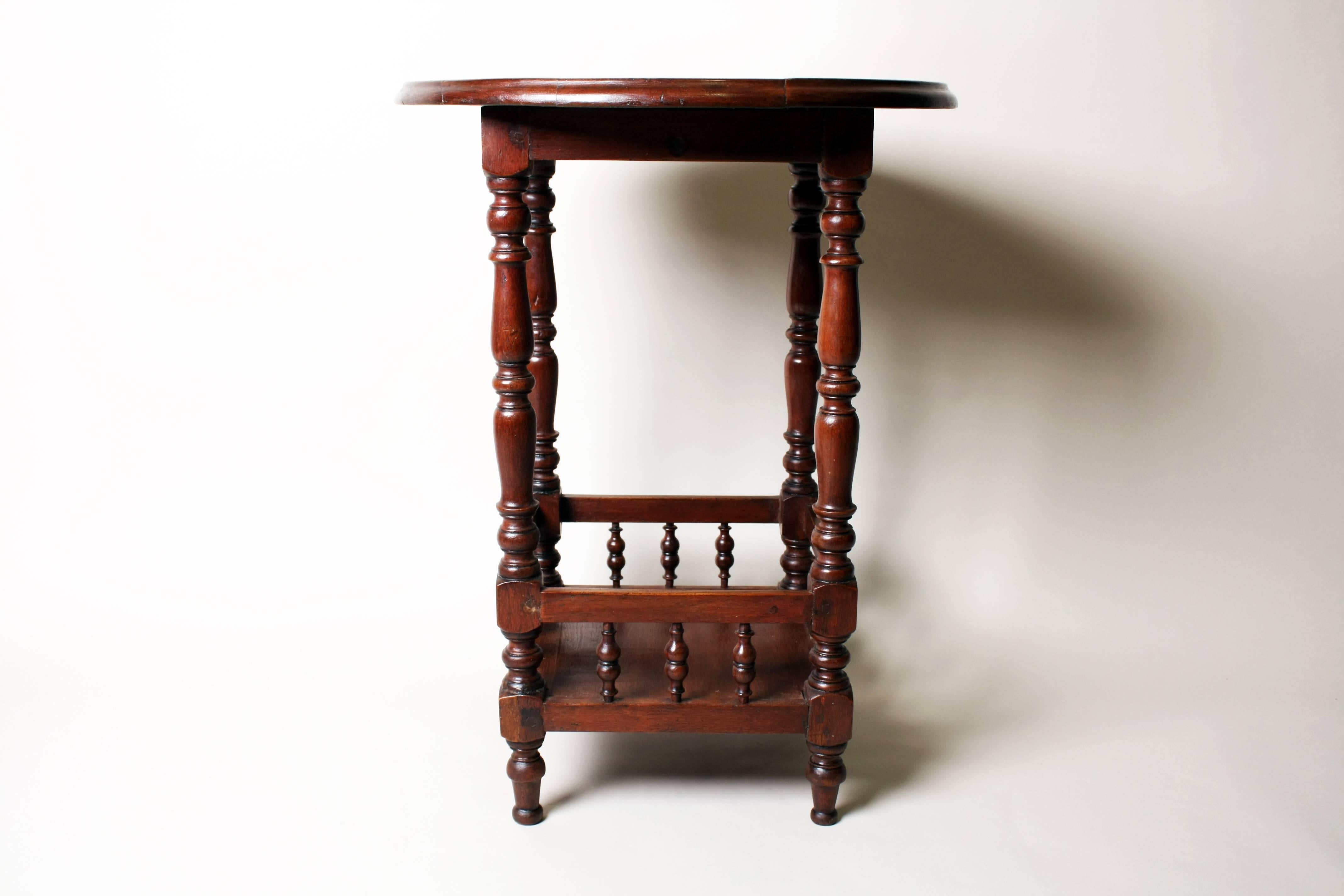 Thai British Colonial Two-Tiered Occasional Table