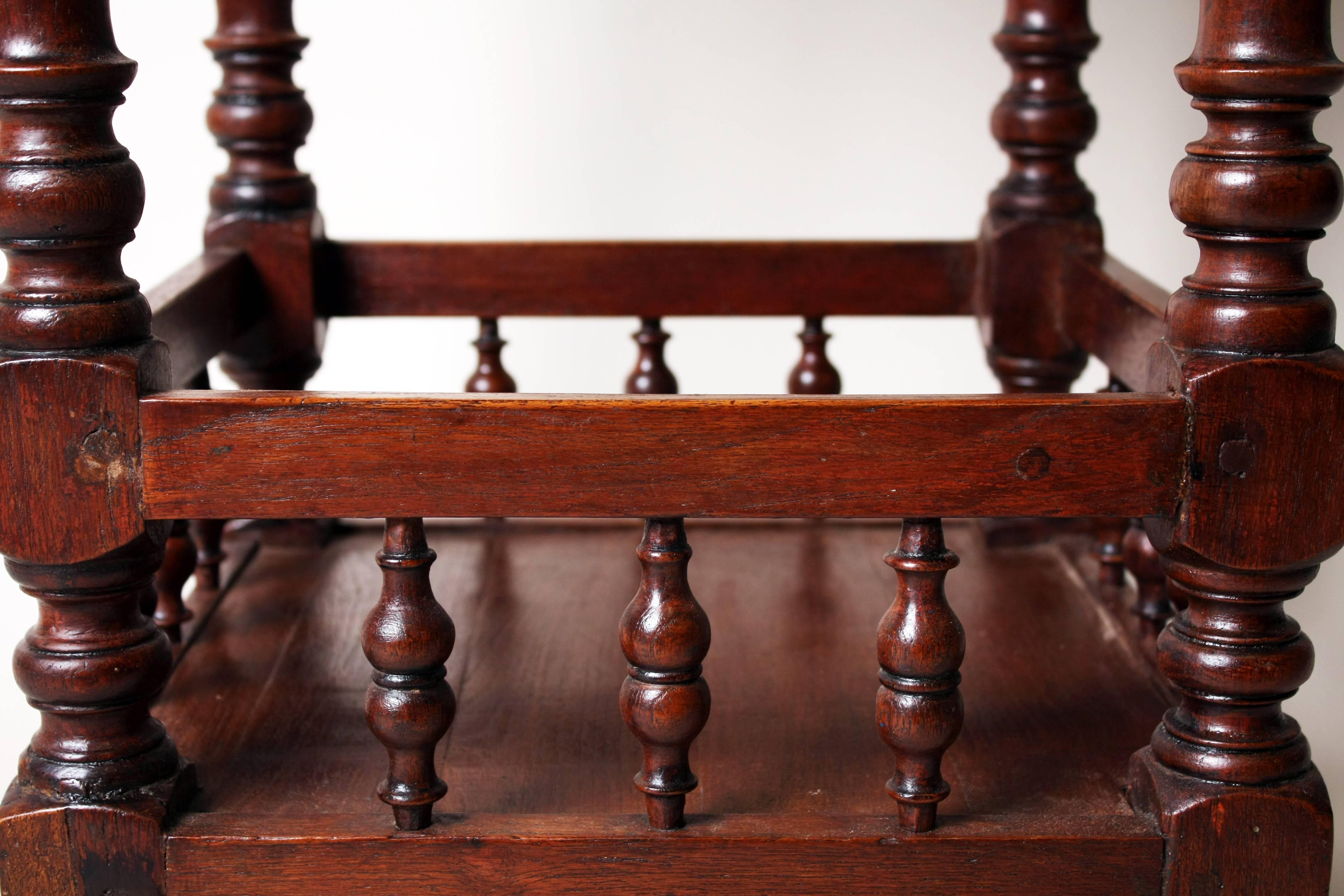 Teak British Colonial Two-Tiered Occasional Table