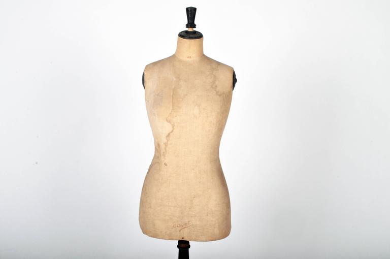 Vintage French Women’s Dress Form For Sale at 1stdibs