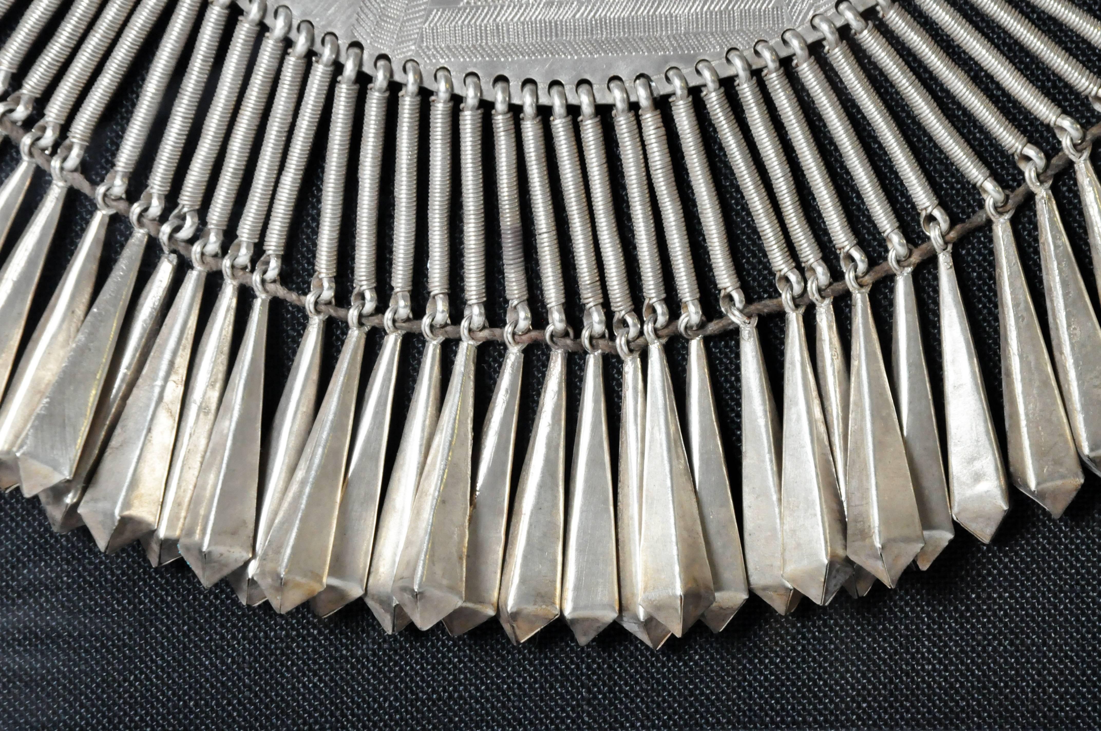 Thai Lisu Tribe Silver Collar Necklace