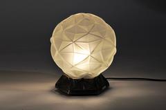 Petite Art Deco Geodesic Sphere Table Lamp