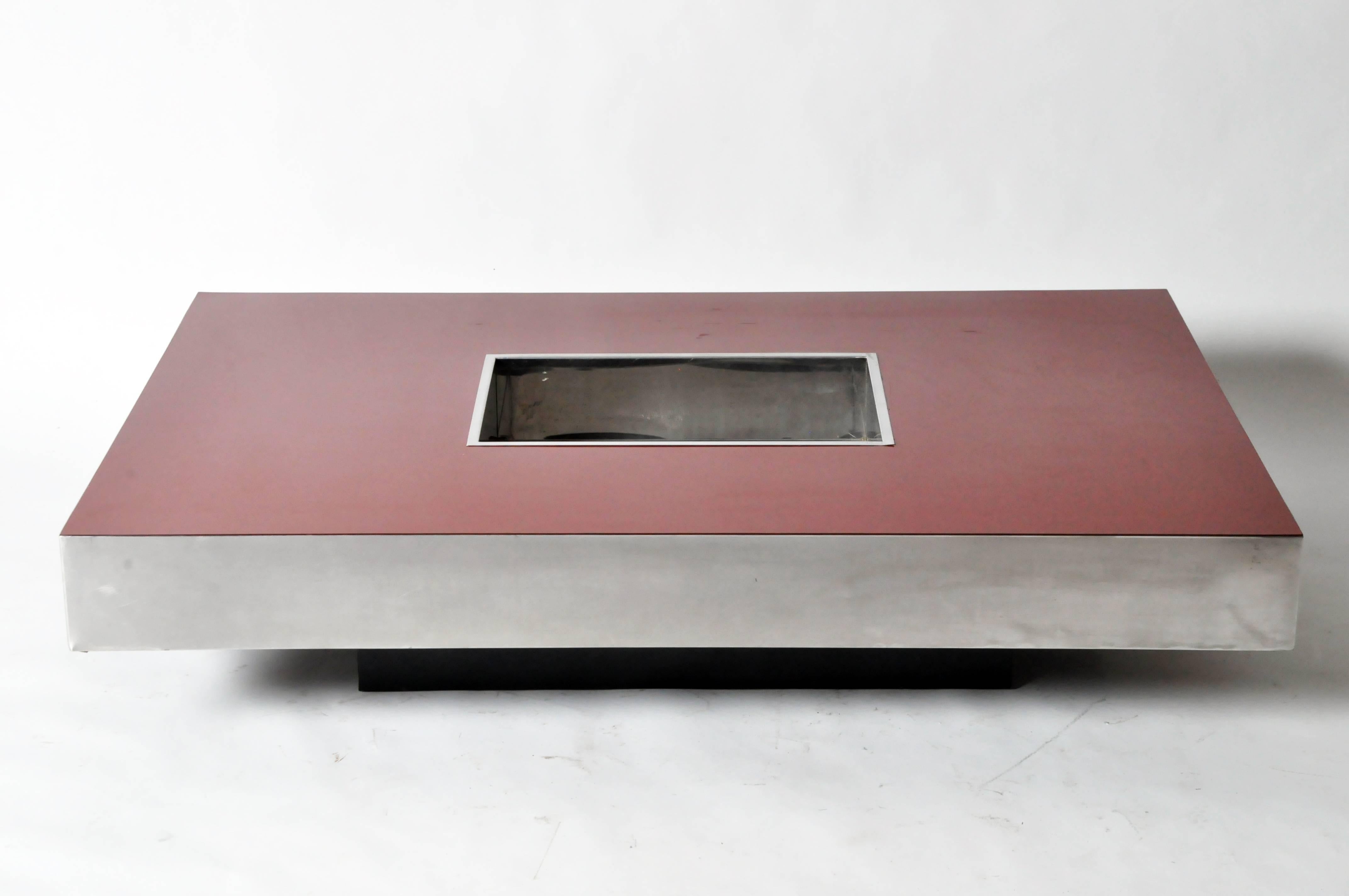 Mid-Century Modern Coffee Table Attributed to Willy Rizzo for Pierre Cardin In Good Condition In Chicago, IL