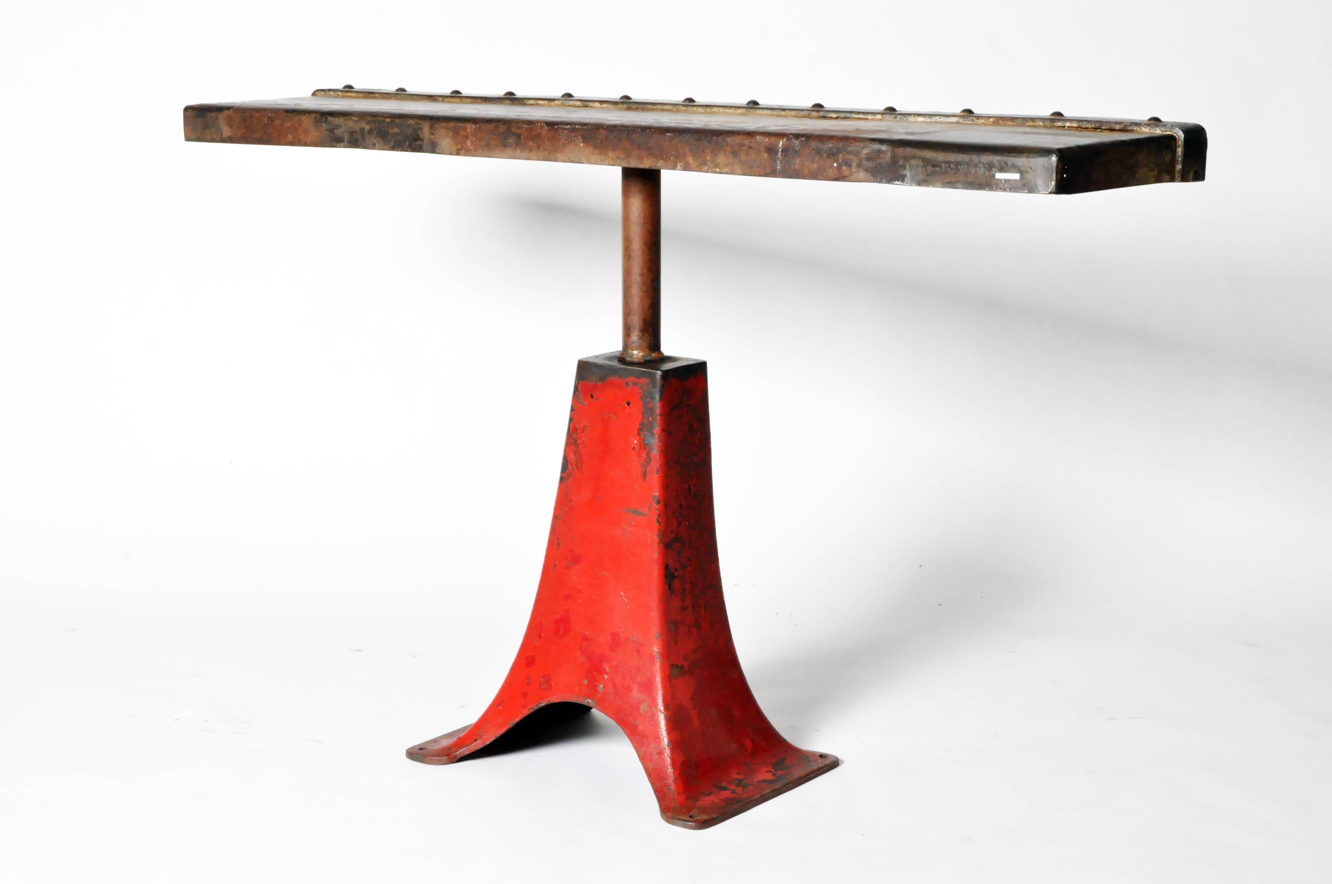French Vintage Industrial Console Table