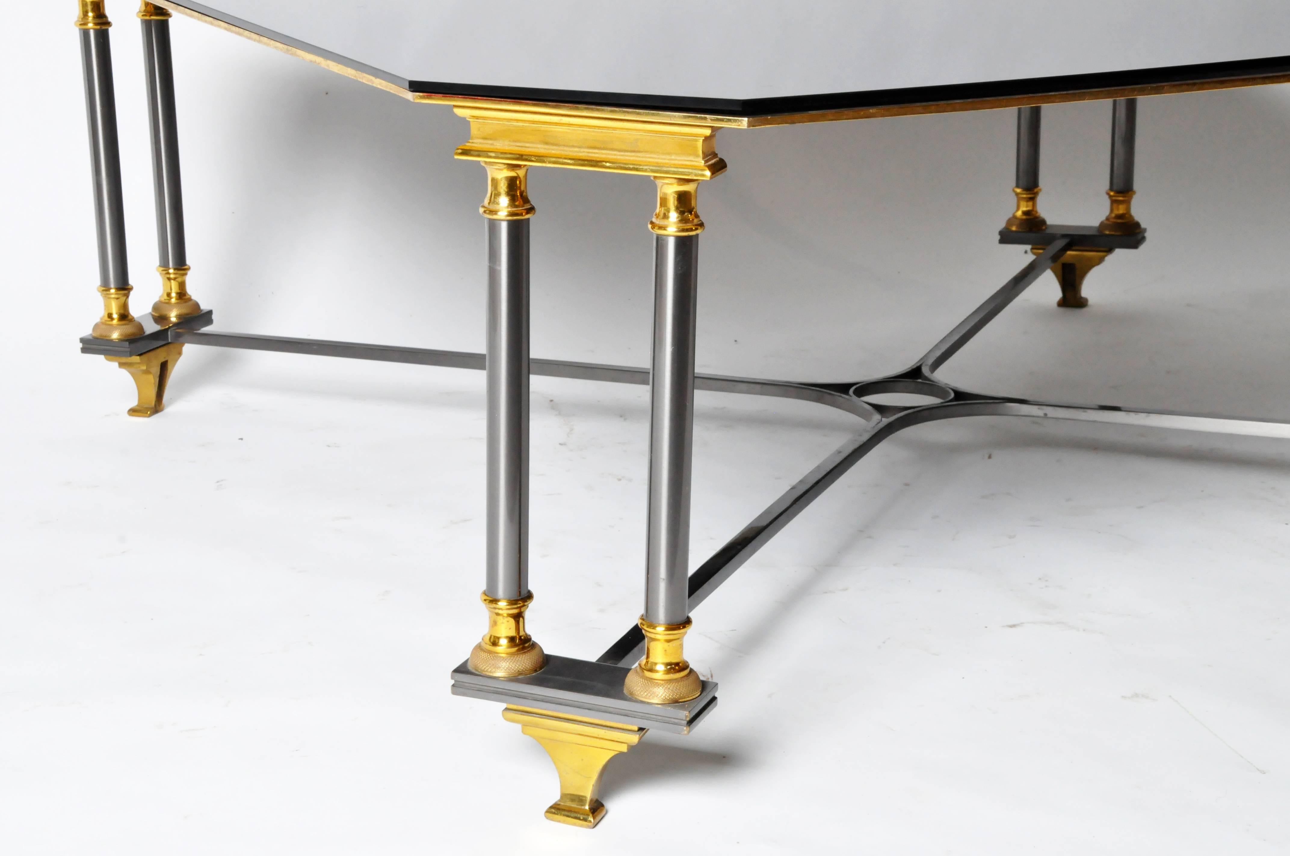 Metal Hollywood Regency Low Table in the Style of Maison Jansen