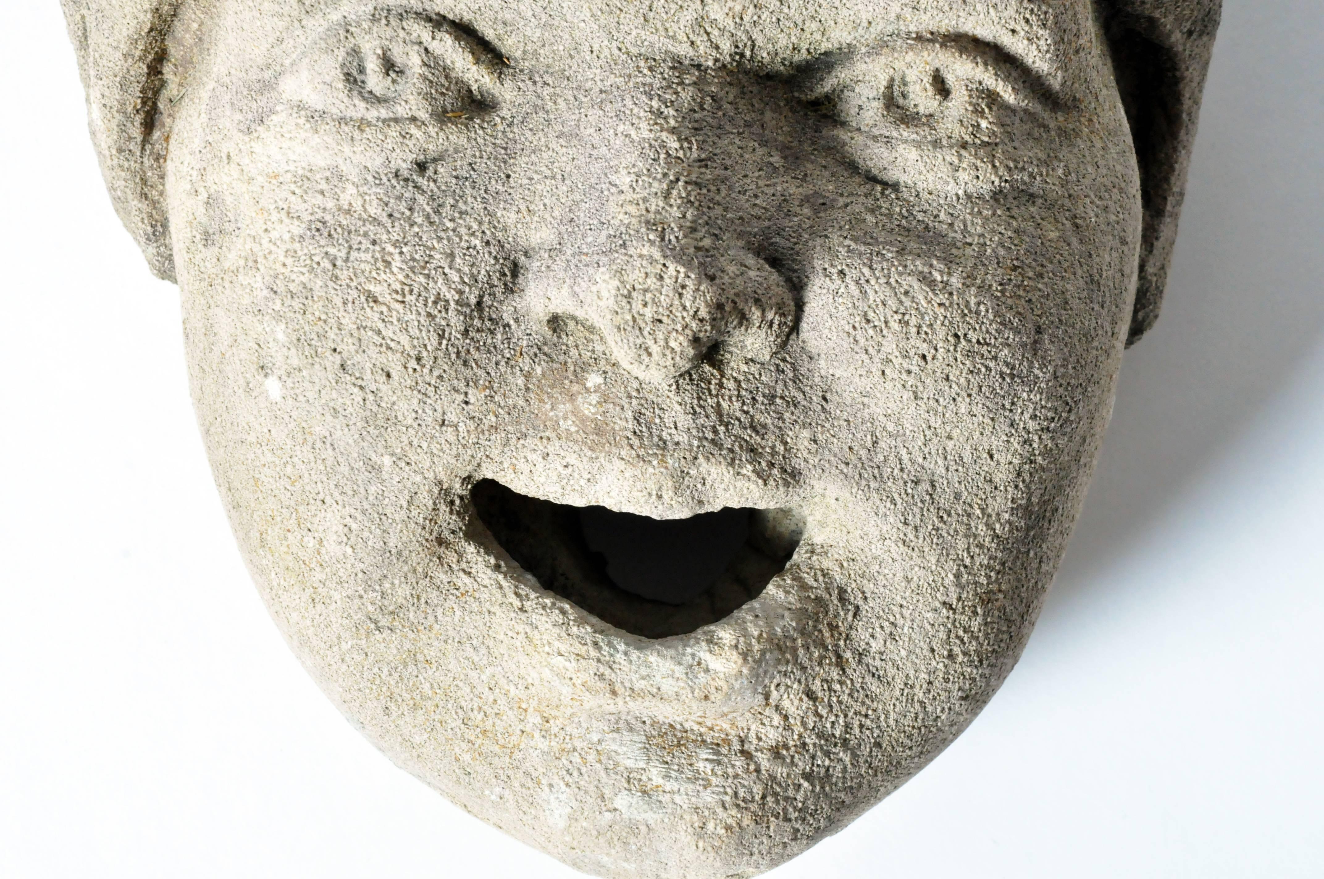 20th Century Stone Fragment of a Face