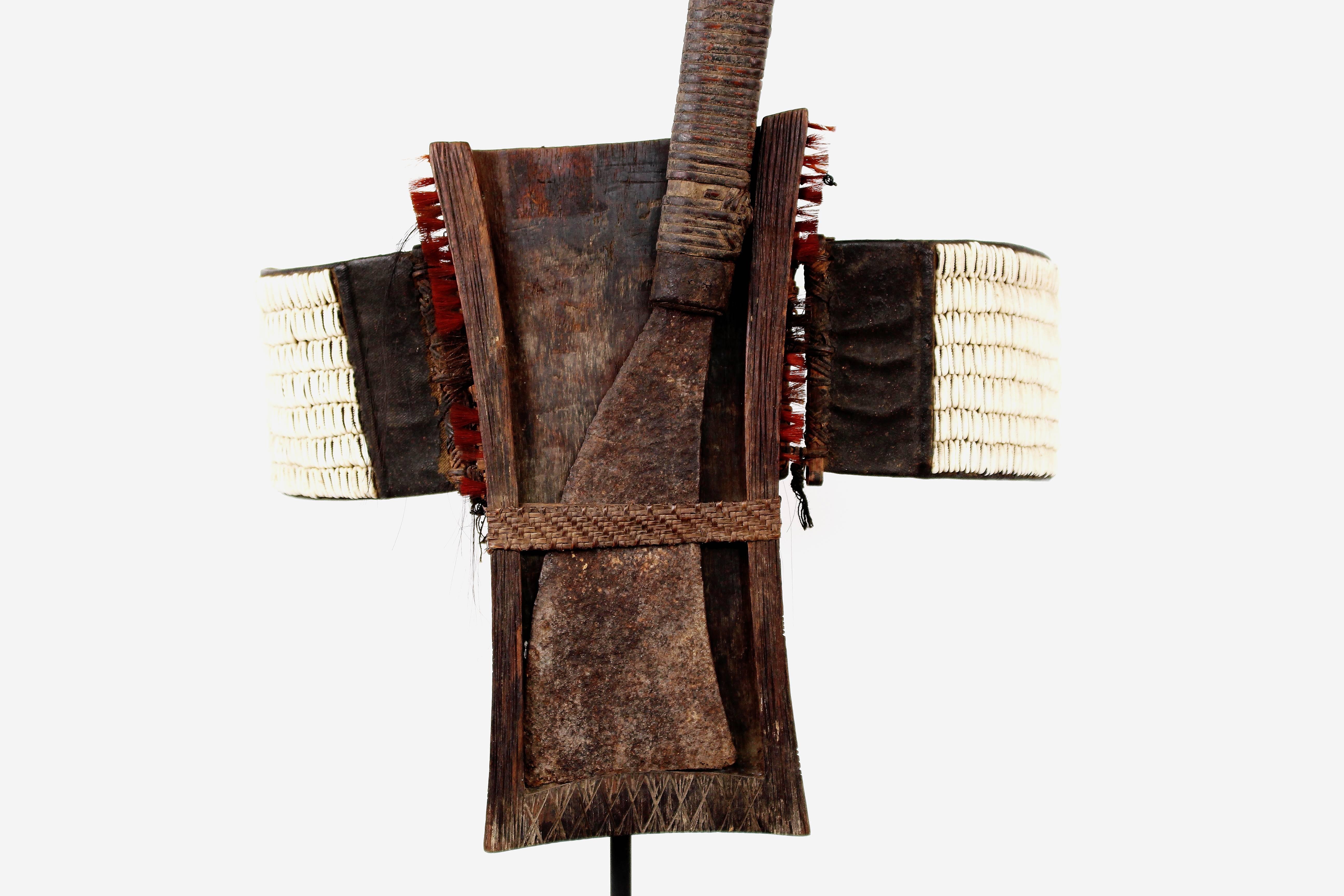 Tribal Naga Warrior's Dao with Cowrie Shell Belt Holder