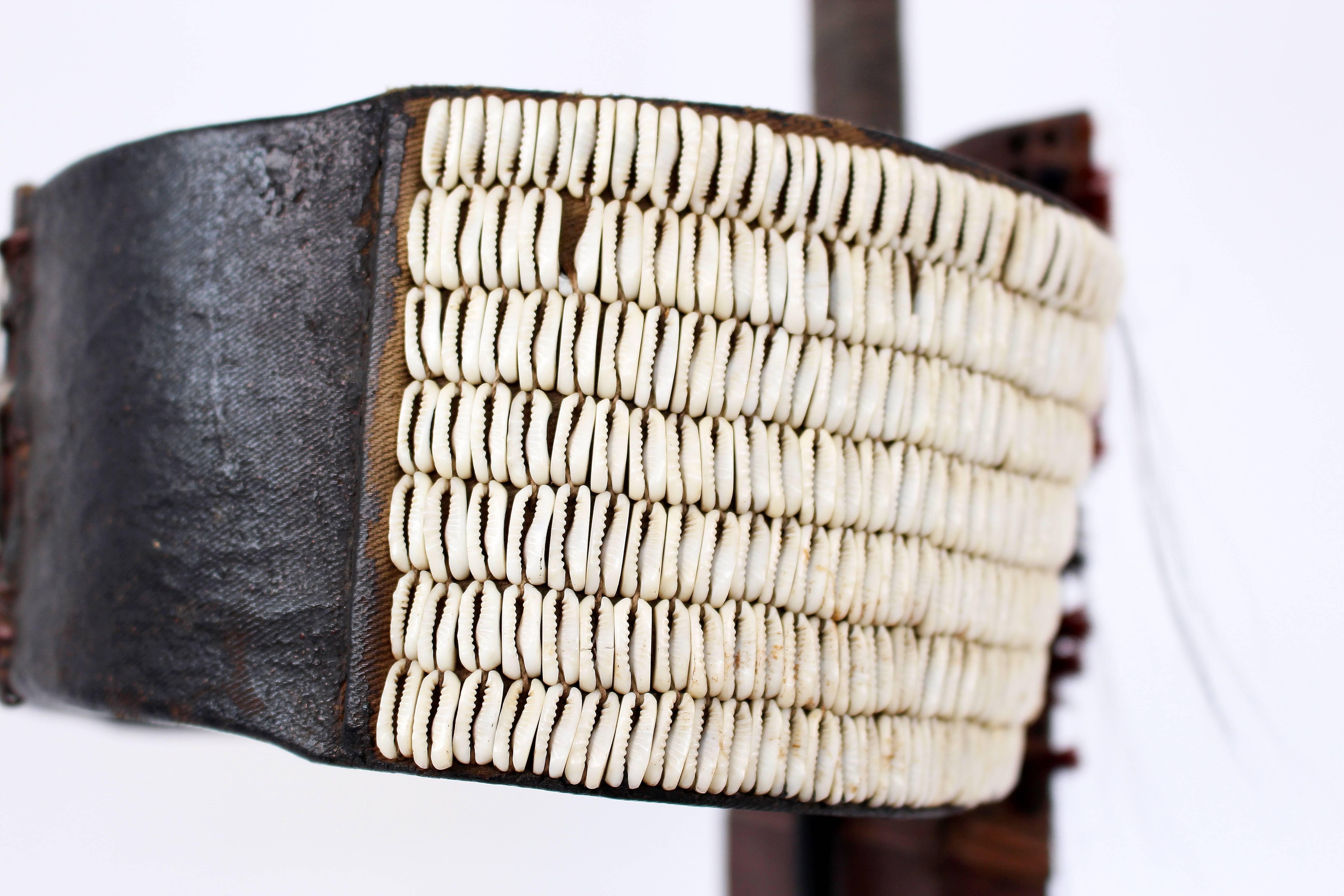 Naga Warrior's Dao with Cowrie Shell Belt Holder In Good Condition In Chicago, IL