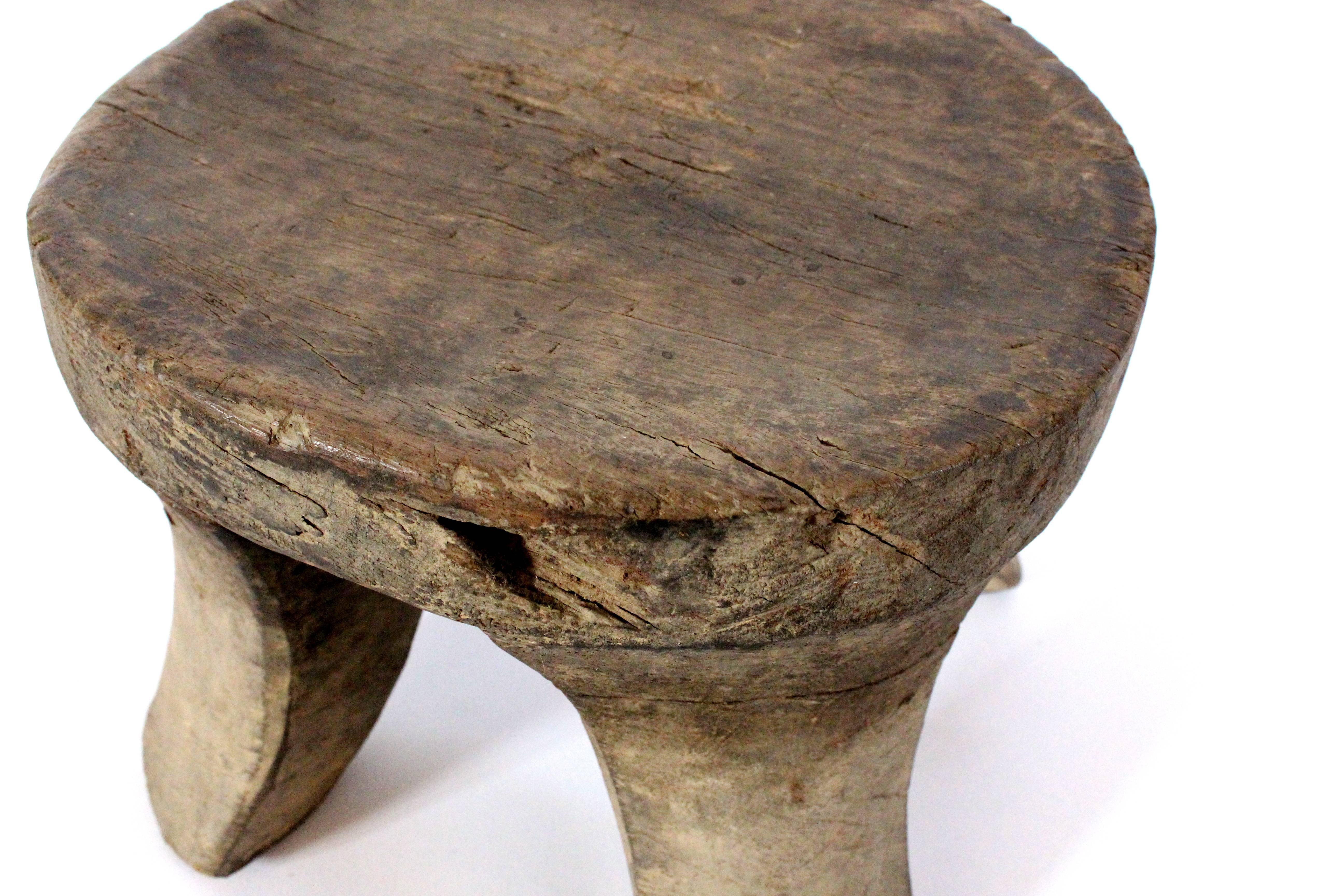 Tribal Stool with Curved Legs