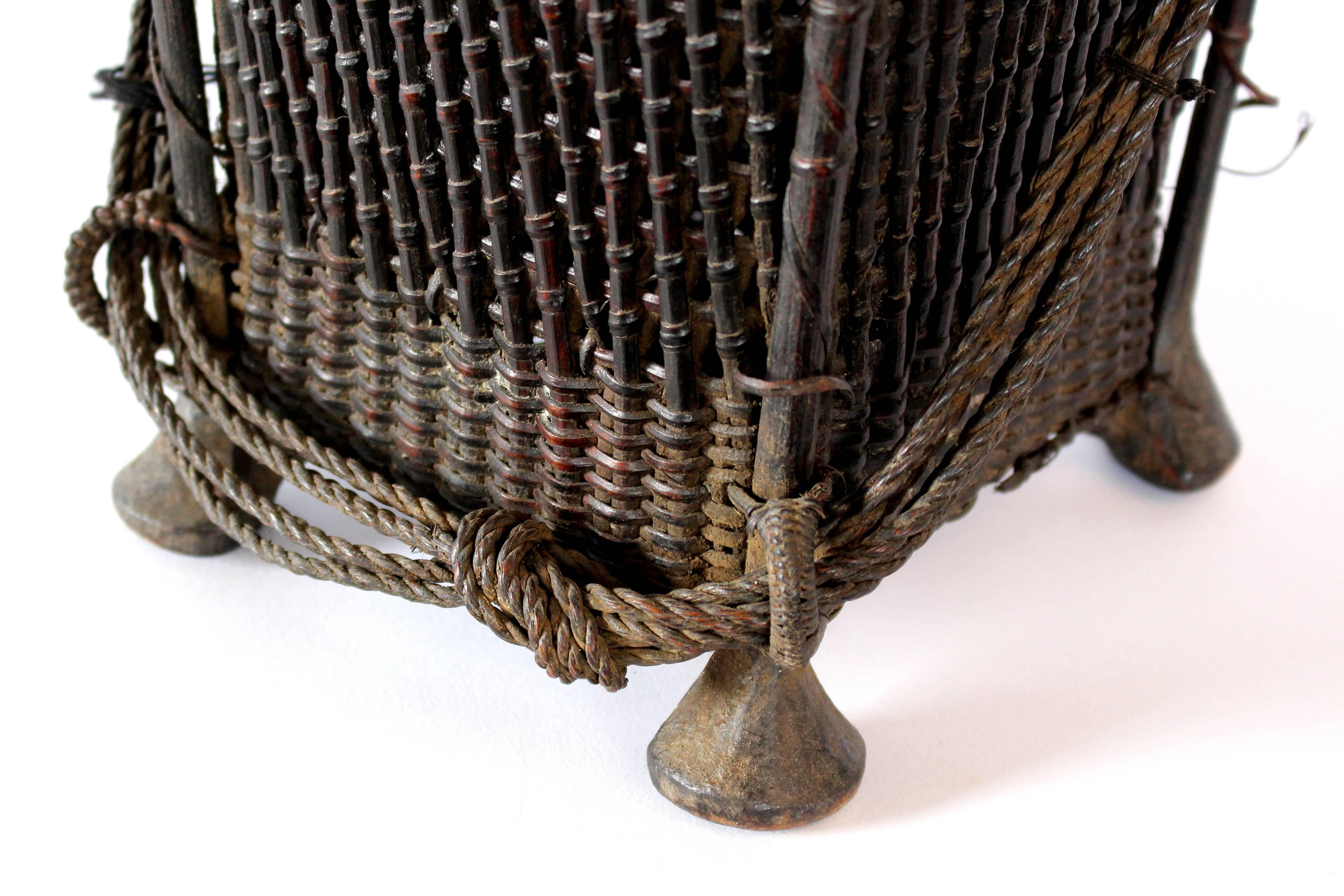 Large Woven Carrying Basket with Forehead Strap 1