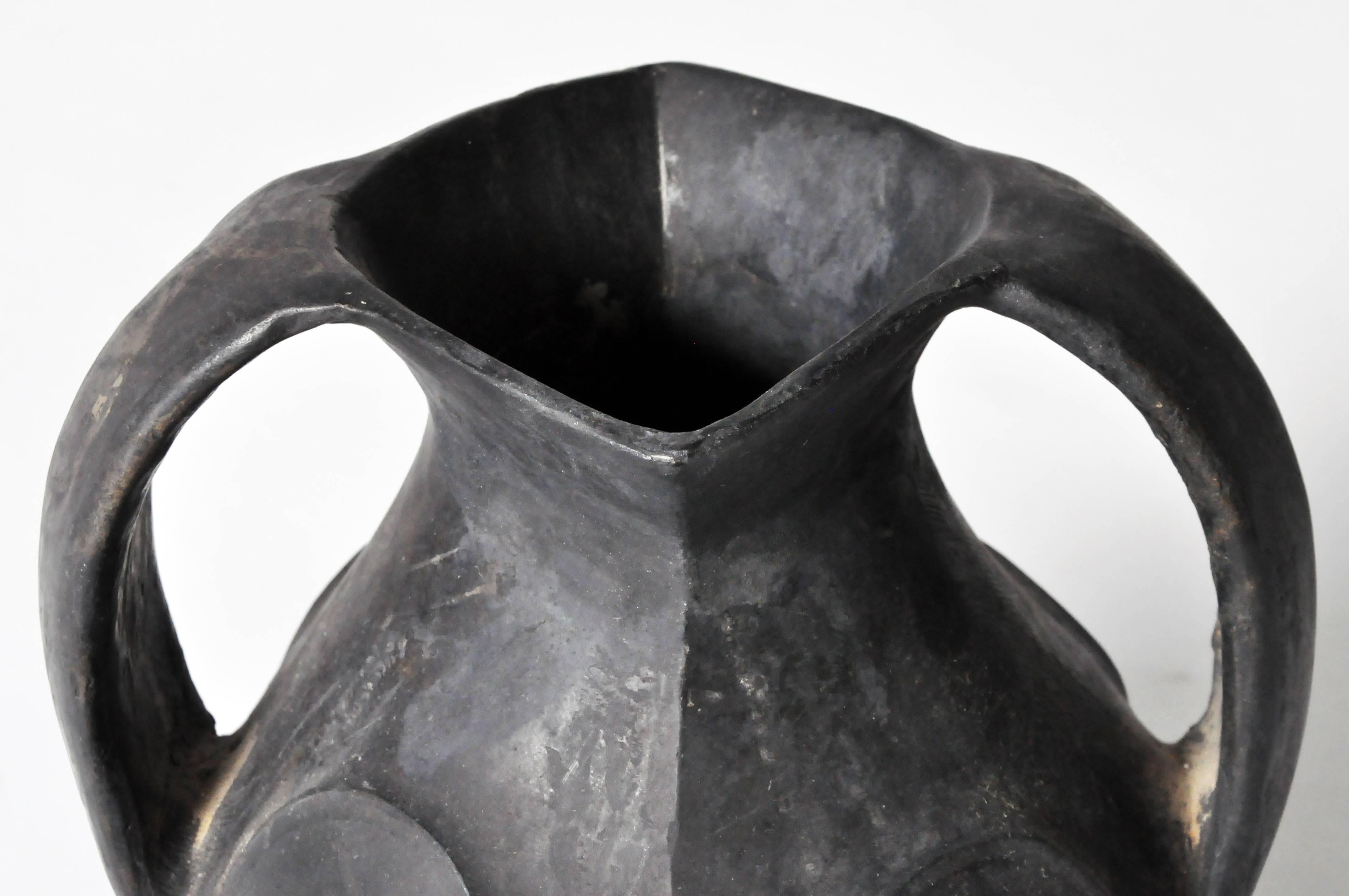 Pre-Columbian Two-Handled Blackware Vase