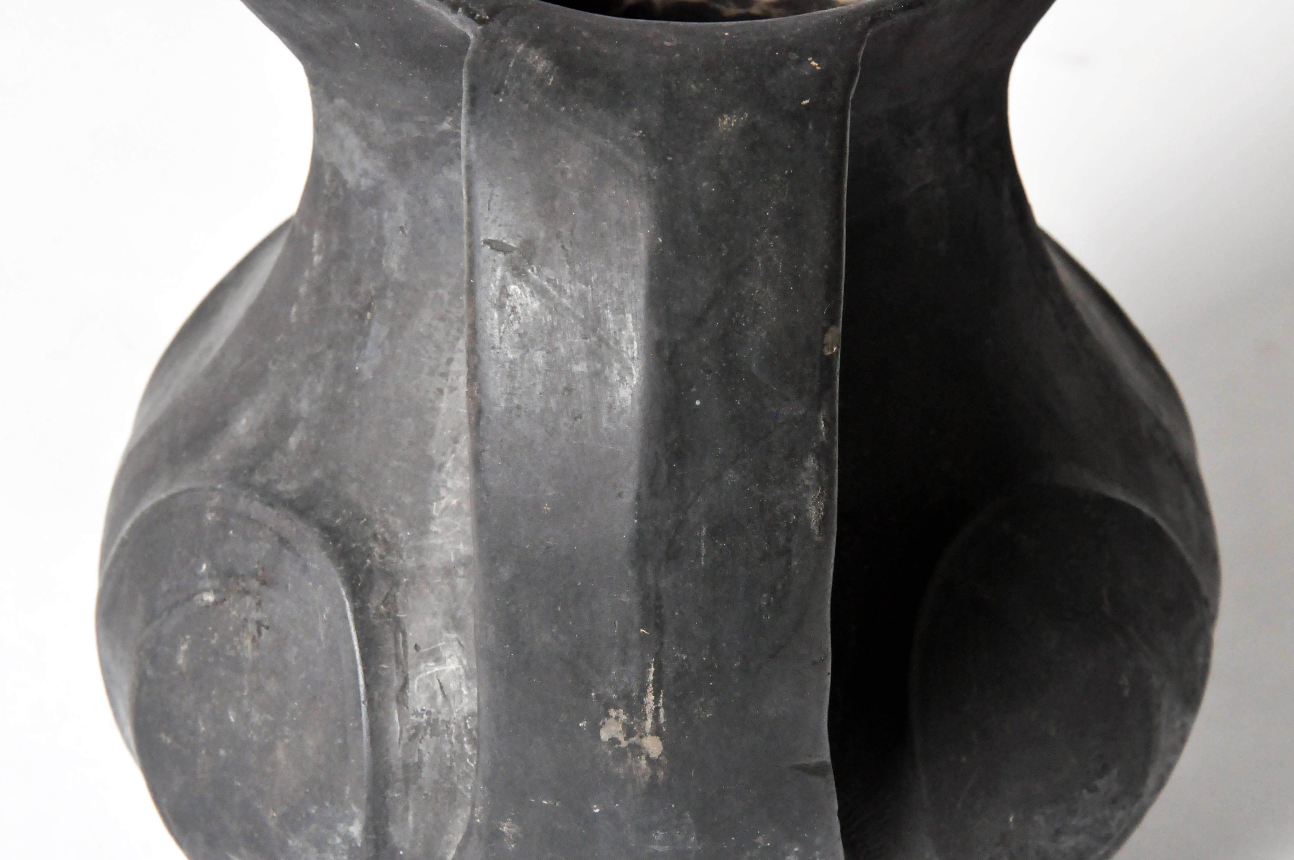 Two-Handled Blackware Vase 3