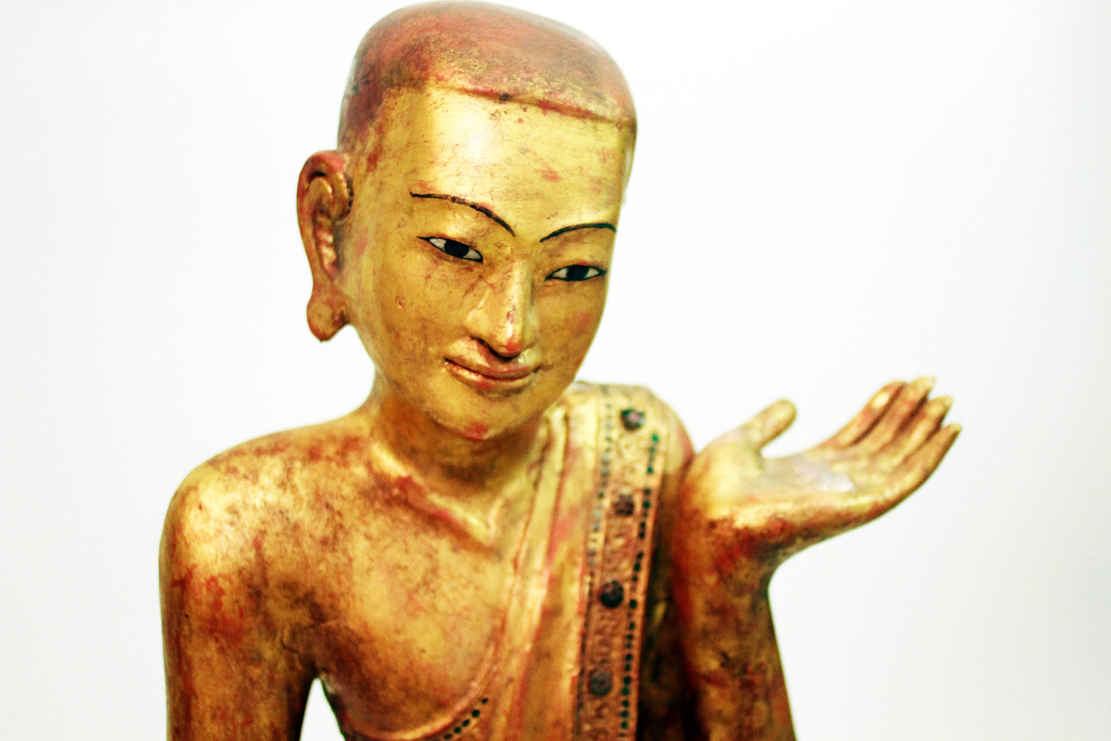 Wooden Burmese Apostle In Good Condition In Chicago, IL