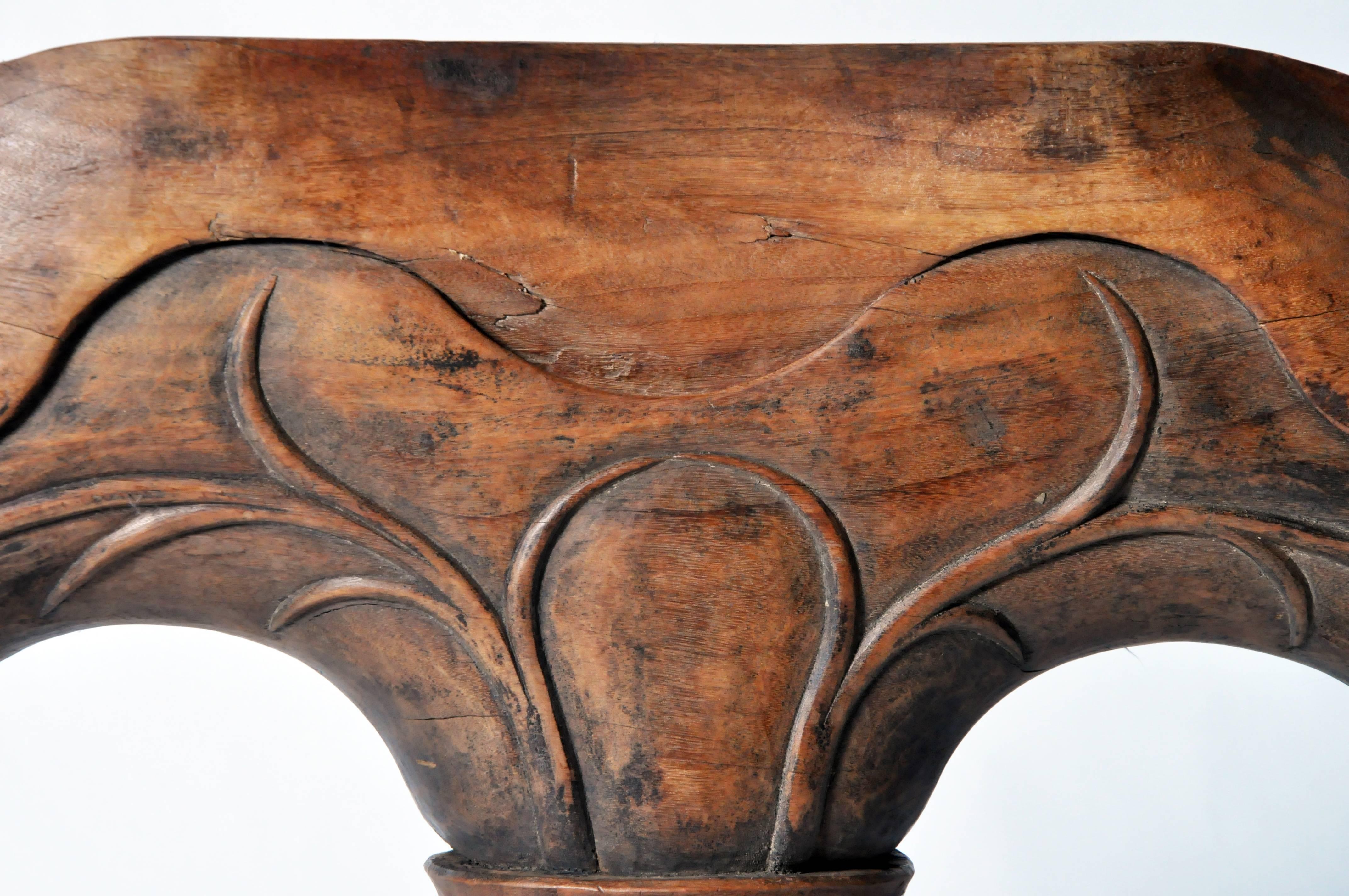 Reclaimed Wood Chinese Architectural Column Capital Fragment