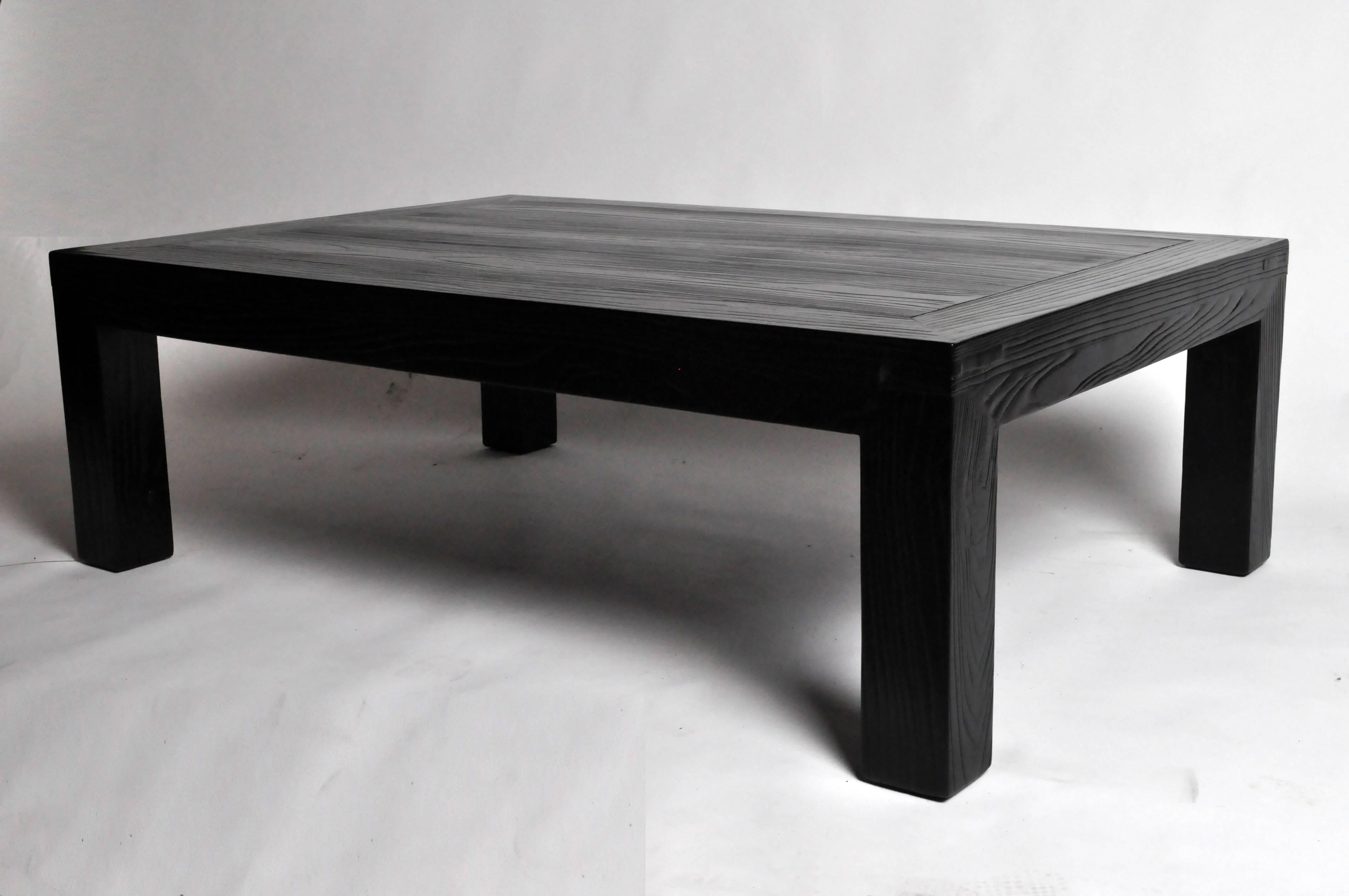 Clean lines and a simple design allow this coffee table to transition into any style interior. Whether minimalist, traditional or rustic, it perfectly compliments its surroundings.

This modern and timeless design is completely customizable. Our