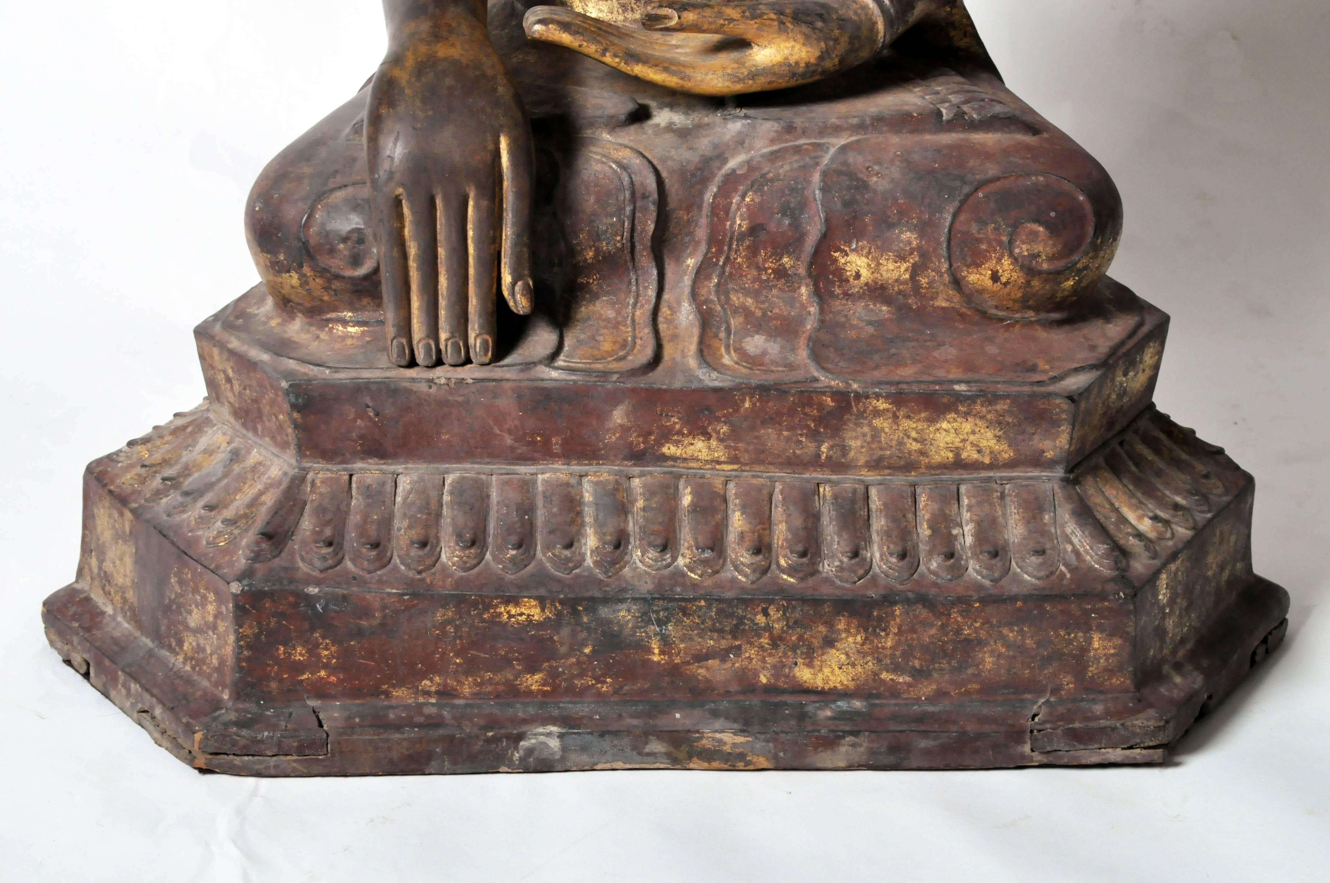 Burmesische Buddha-Figur aus Shan-Shan im Angebot 3