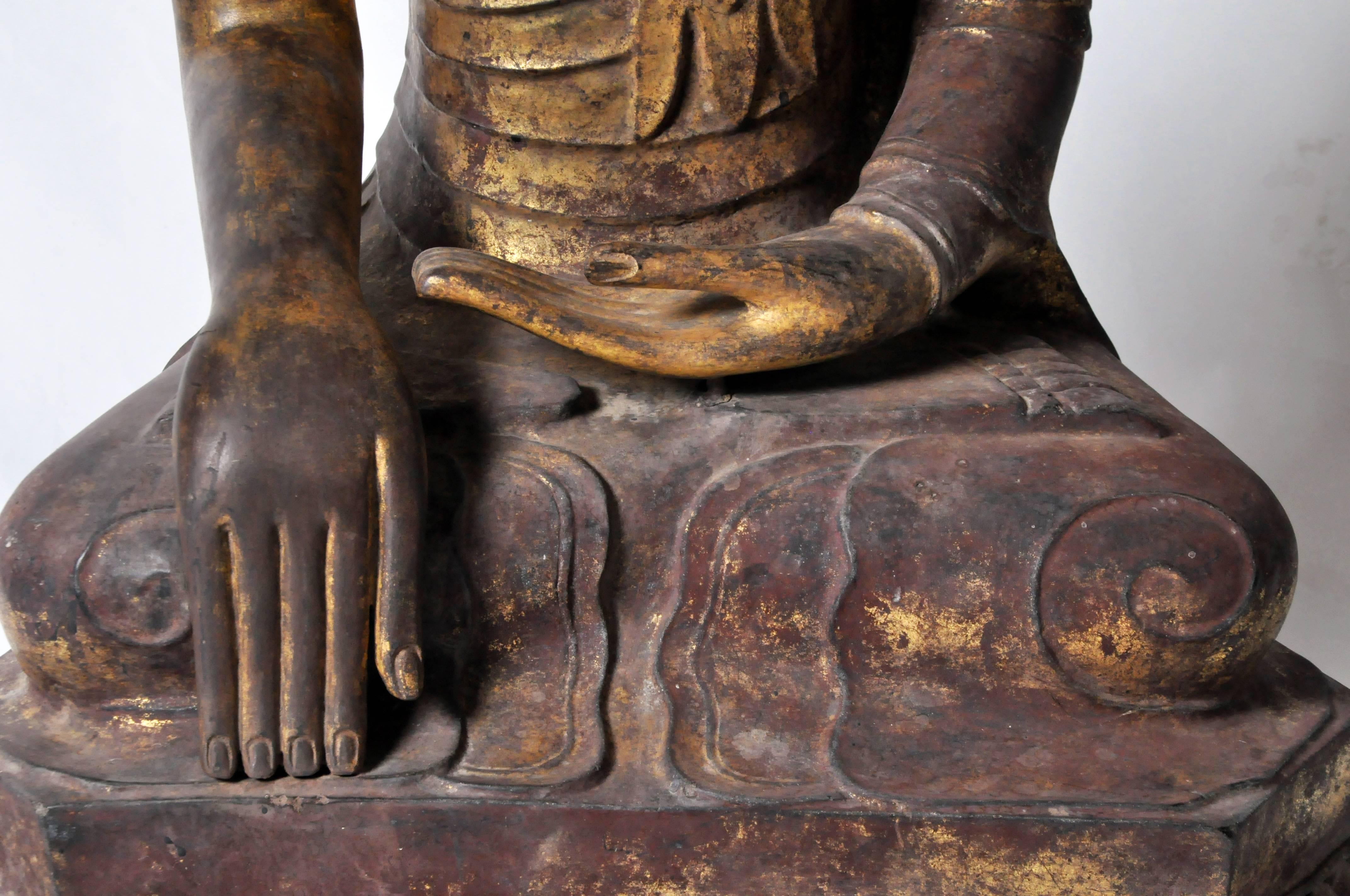 Burmesische Buddha-Figur aus Shan-Shan im Angebot 1