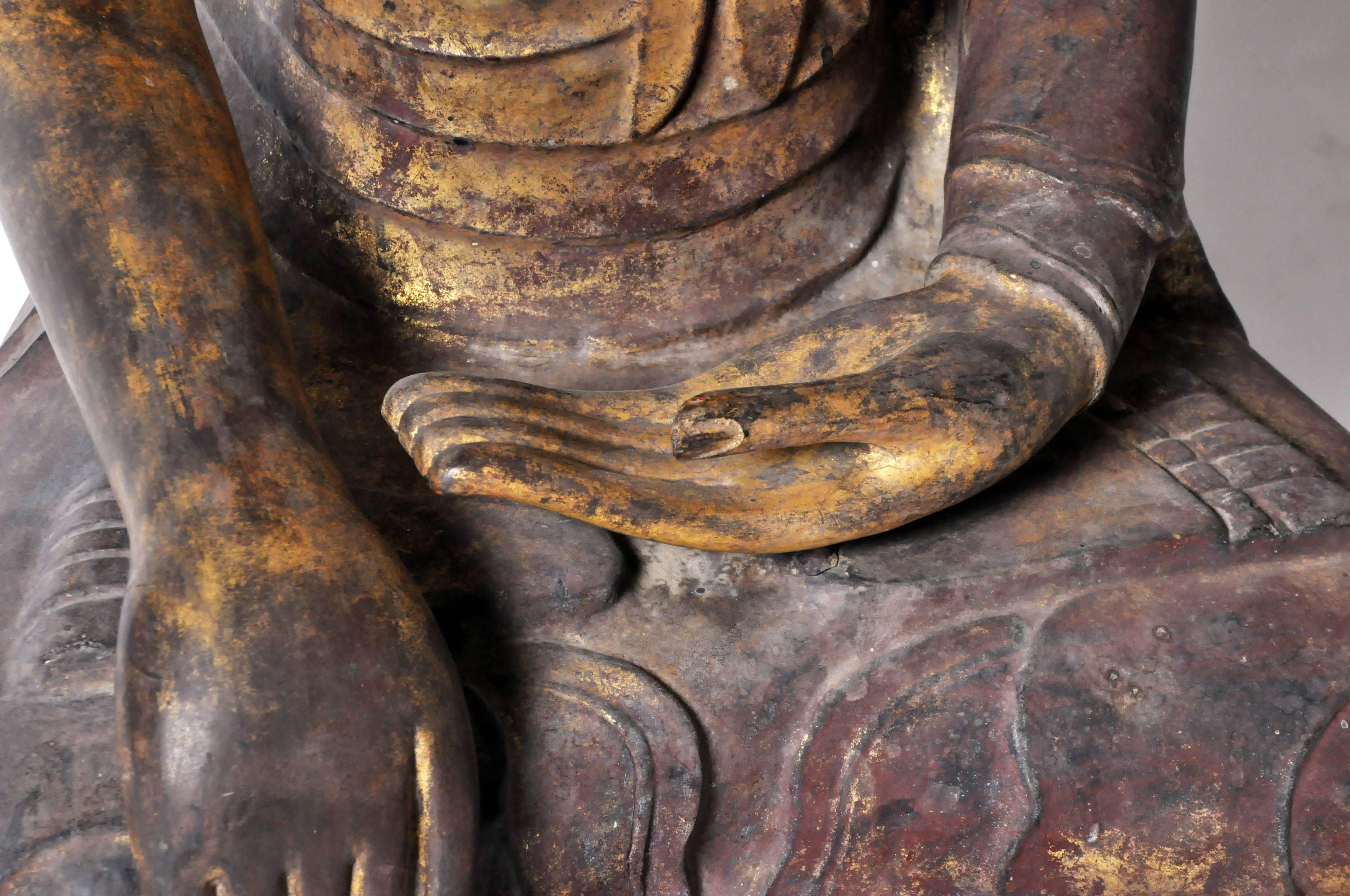 Burmesische Buddha-Figur aus Shan-Shan im Angebot 2