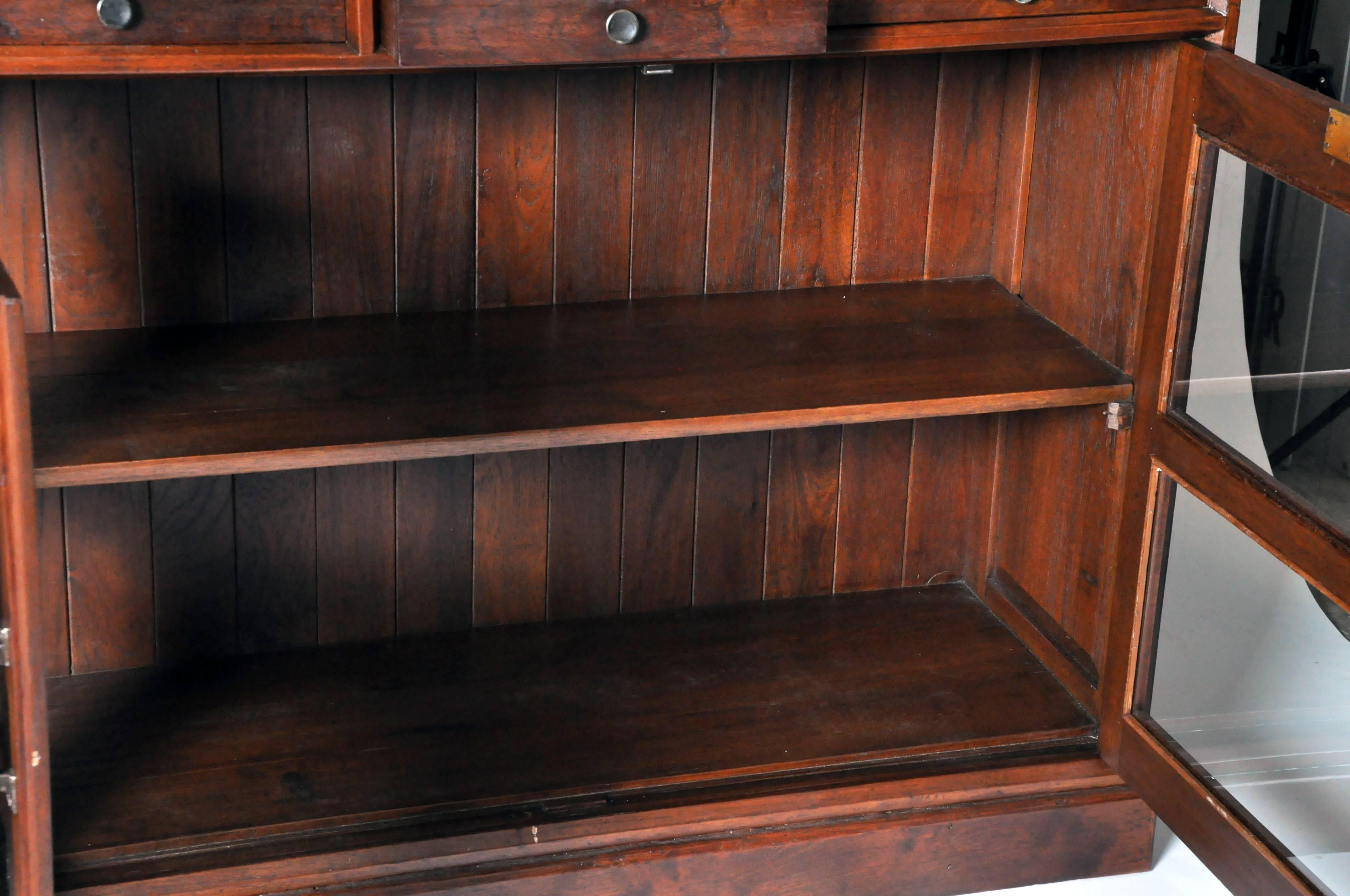 British Colonial Breakfront Bookcase 2