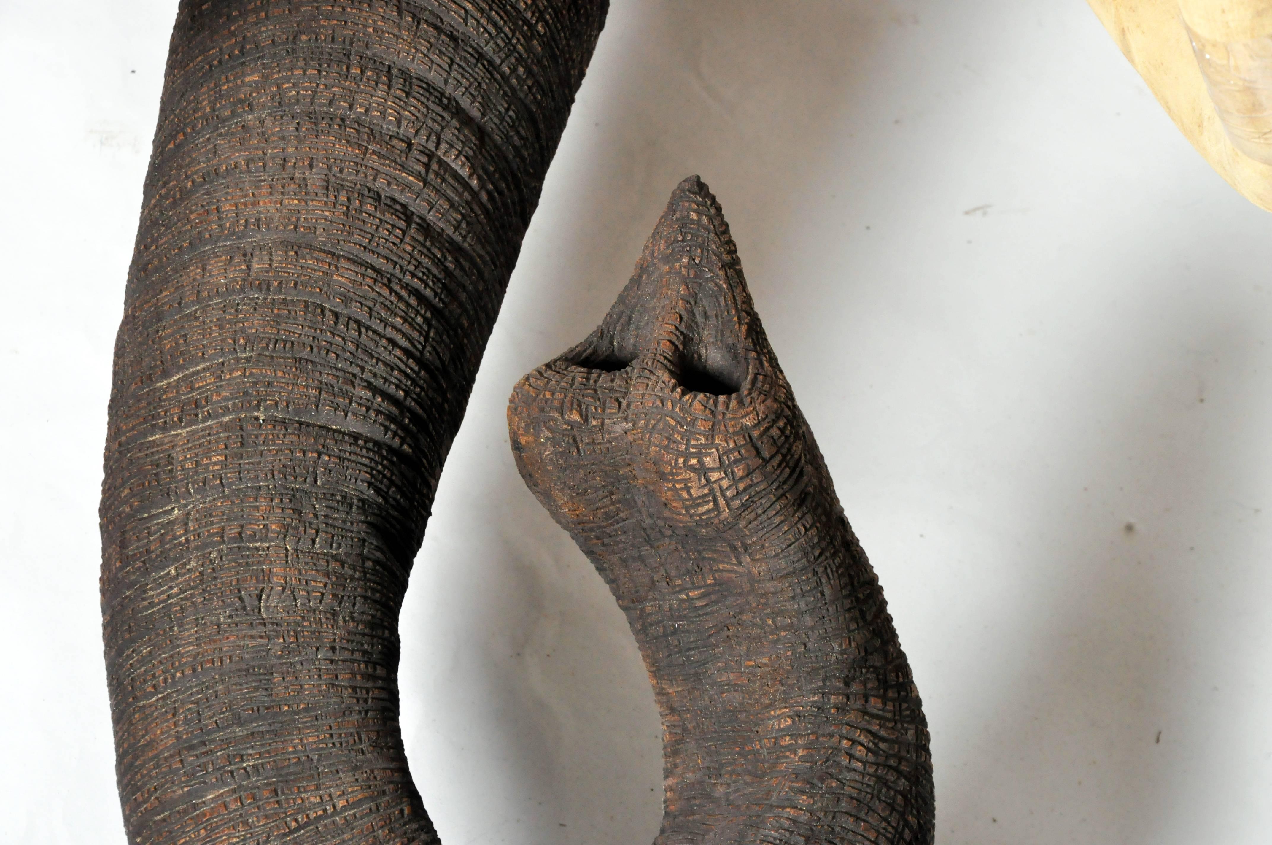 Teak Hand-Carved Elephant Head