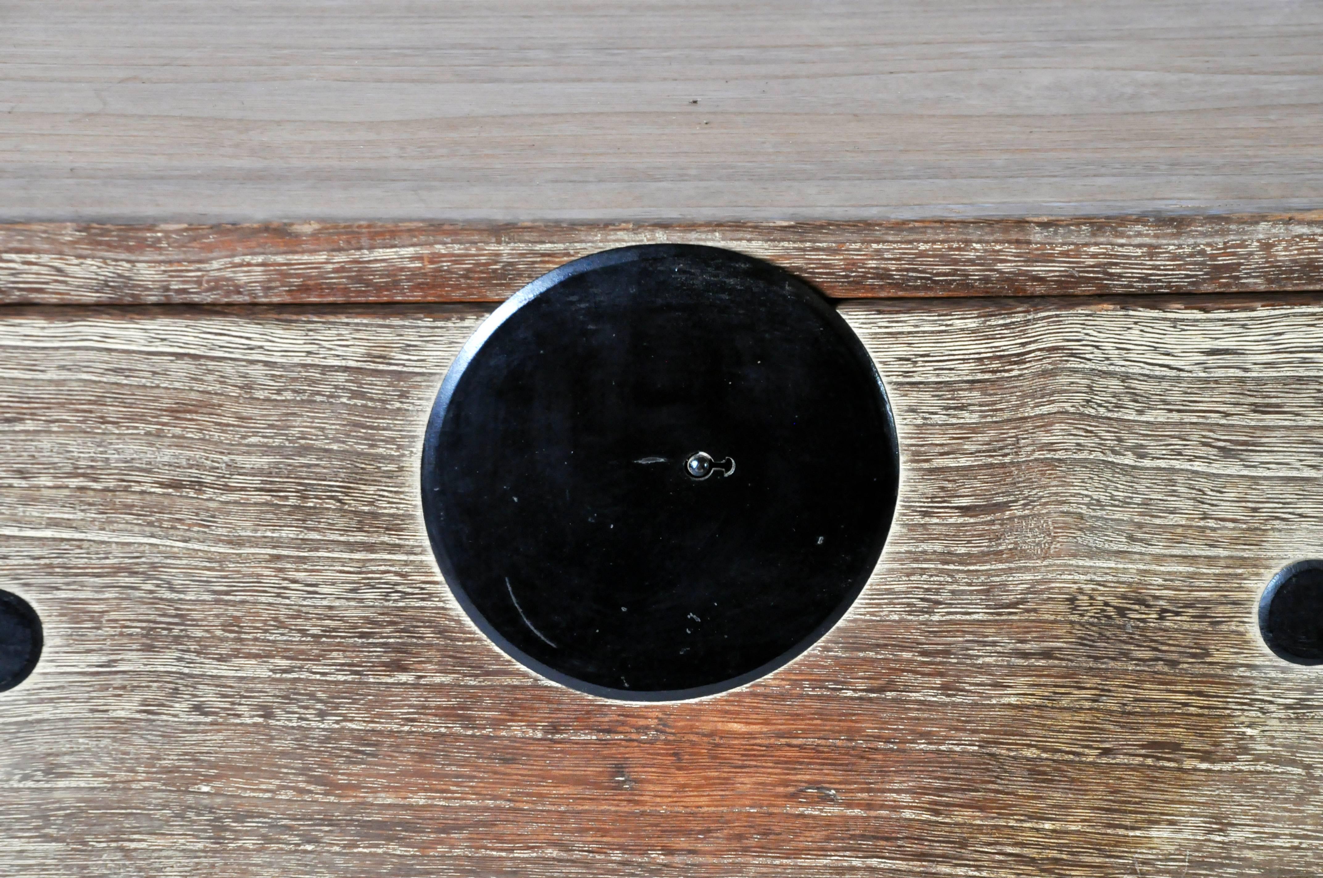 Meiji Japanese Tansu with Black Hardware