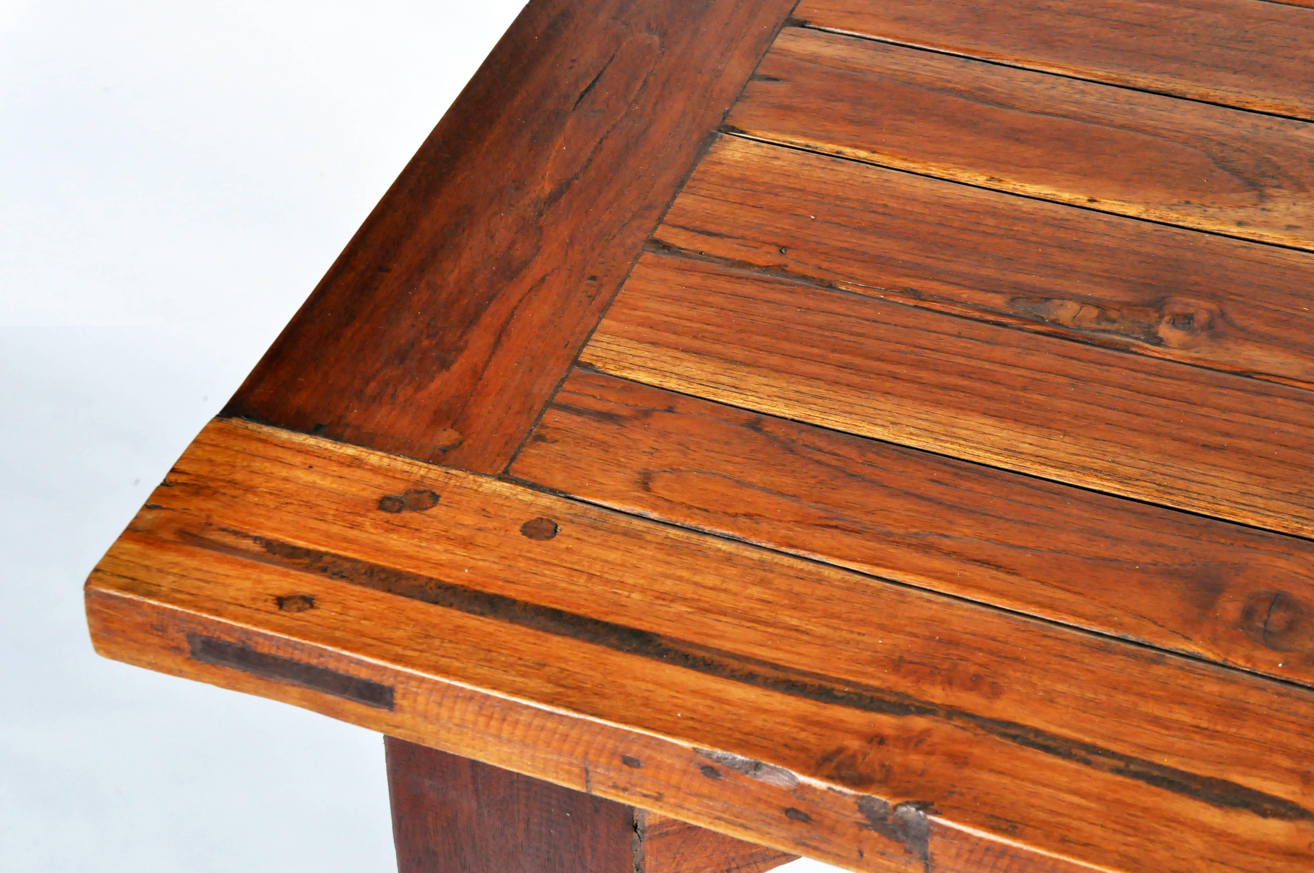 Contemporary Reclaimed Teak Wood Table