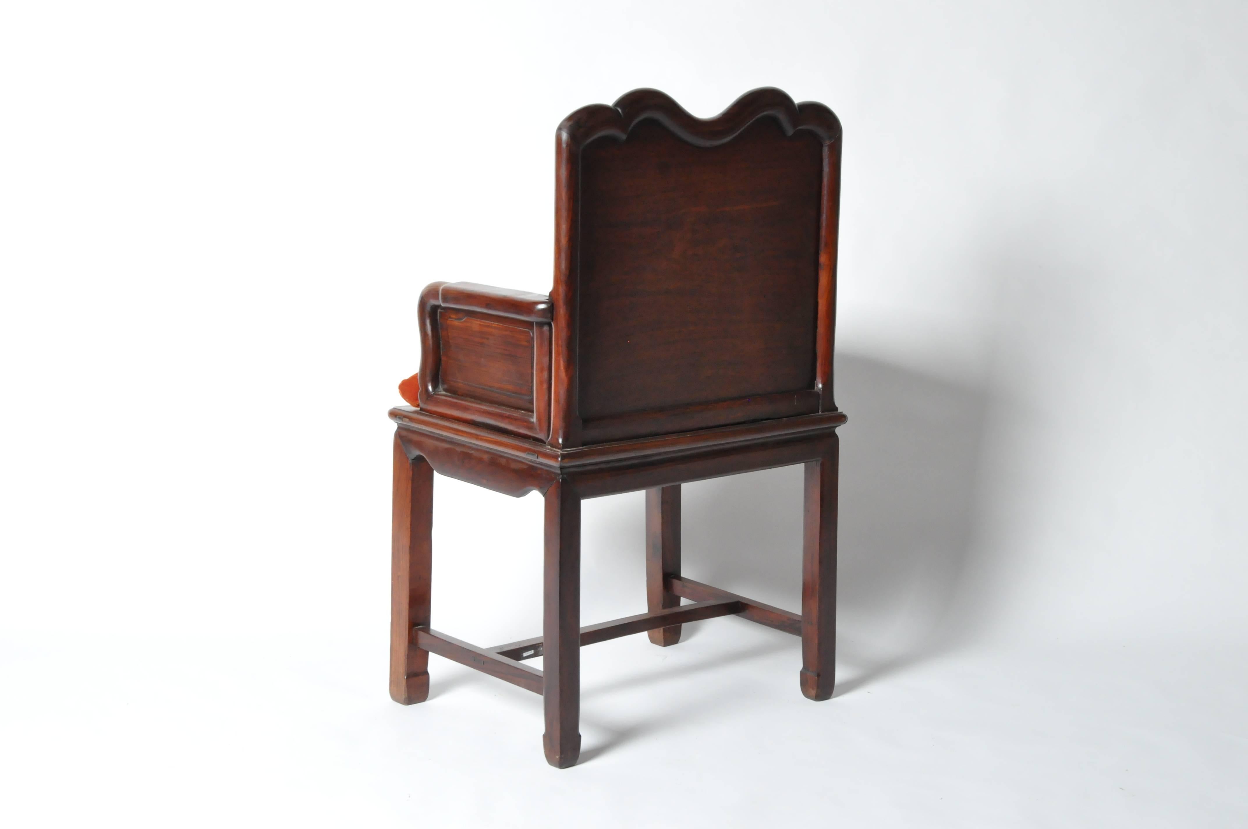 20th Century Pair of Chinese Hardwood Armchairs
