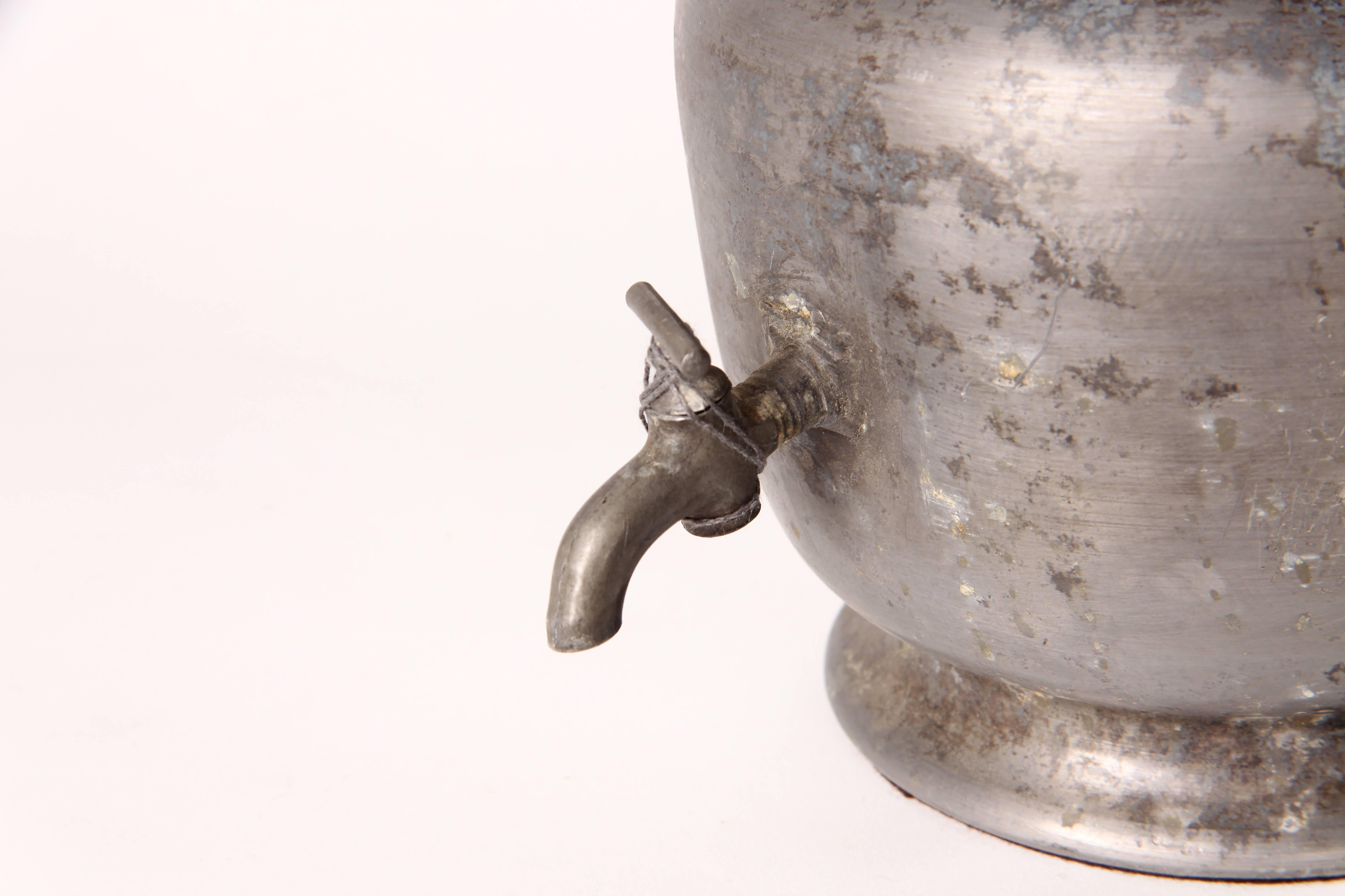 20th Century Pewter Fountain with Lid