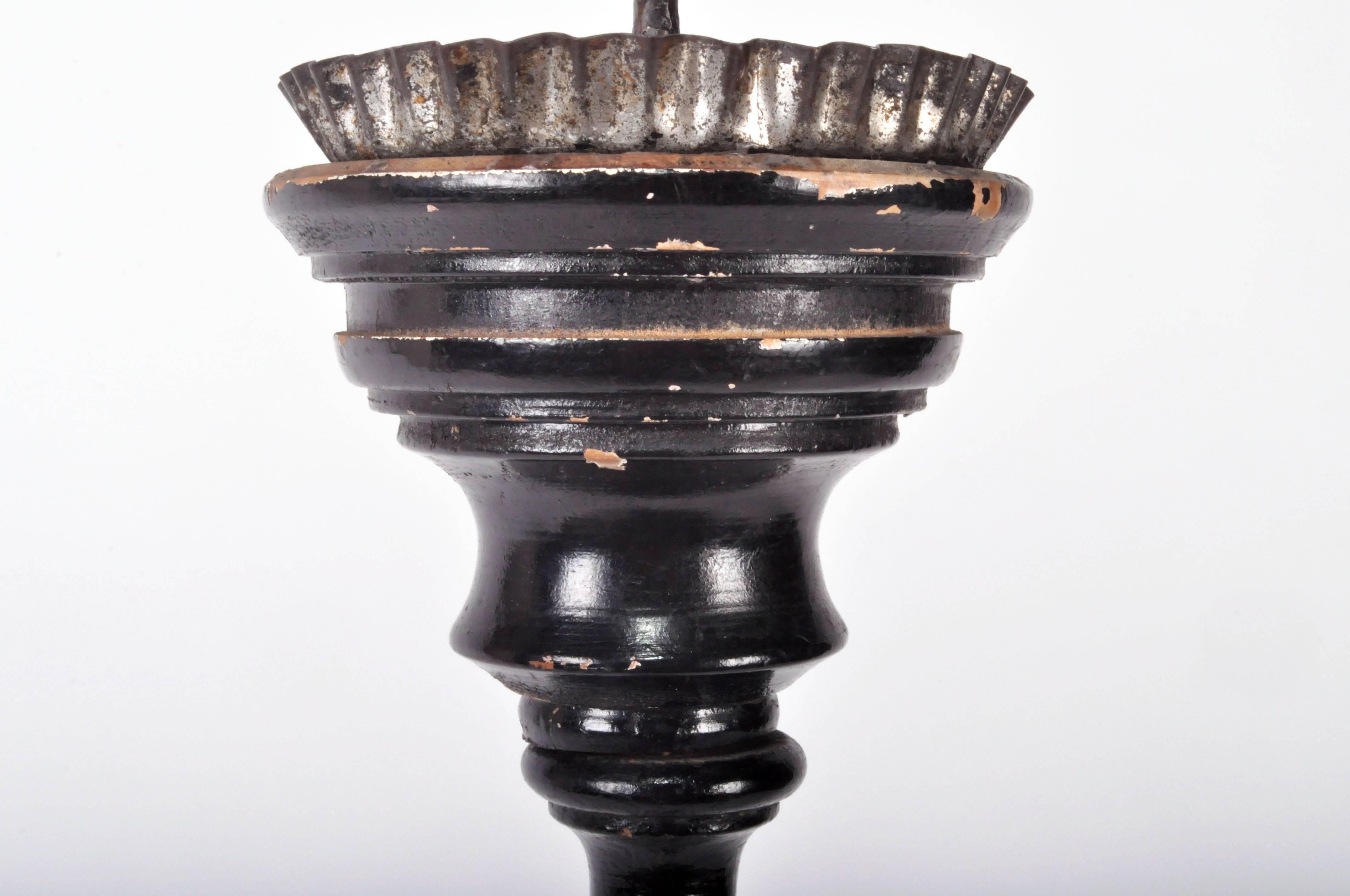 French Black Candle Stand