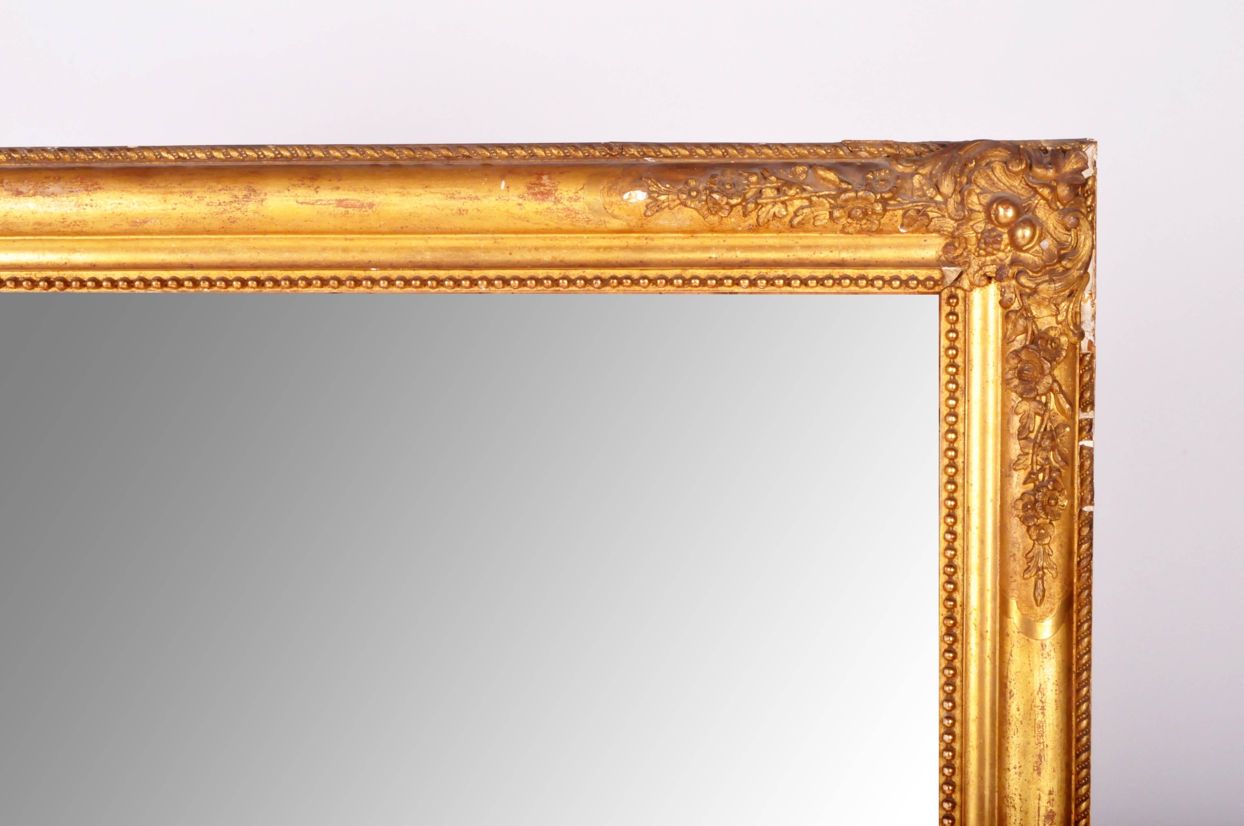 19th Century French Giltwood Console Mirror