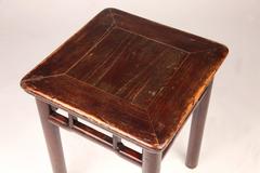 Chinese Square Stool with Humpbacked Stretchers