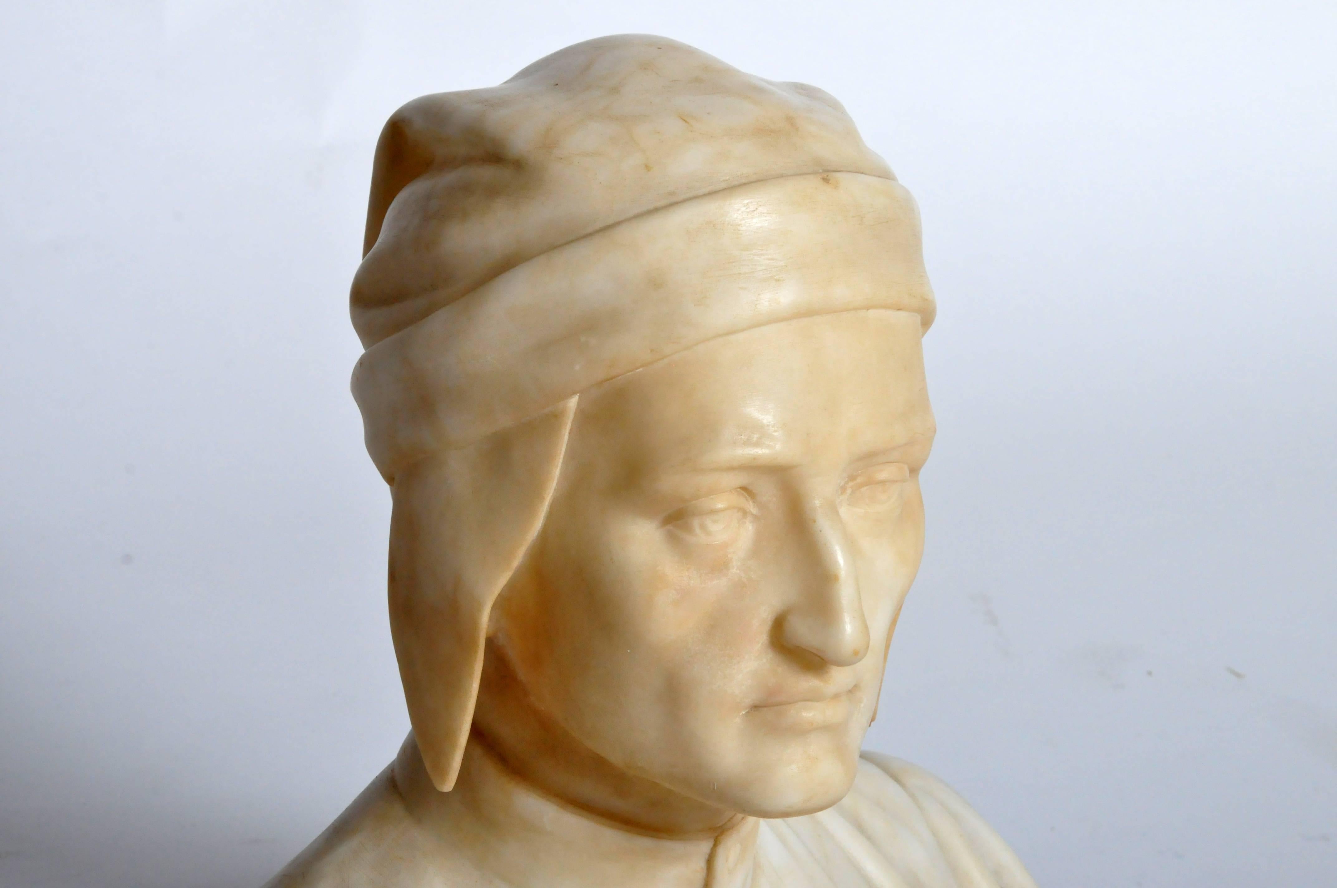 French Marble Bust of Dante Alighieri 1