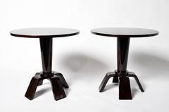Pair of Round Tables with Four Legs