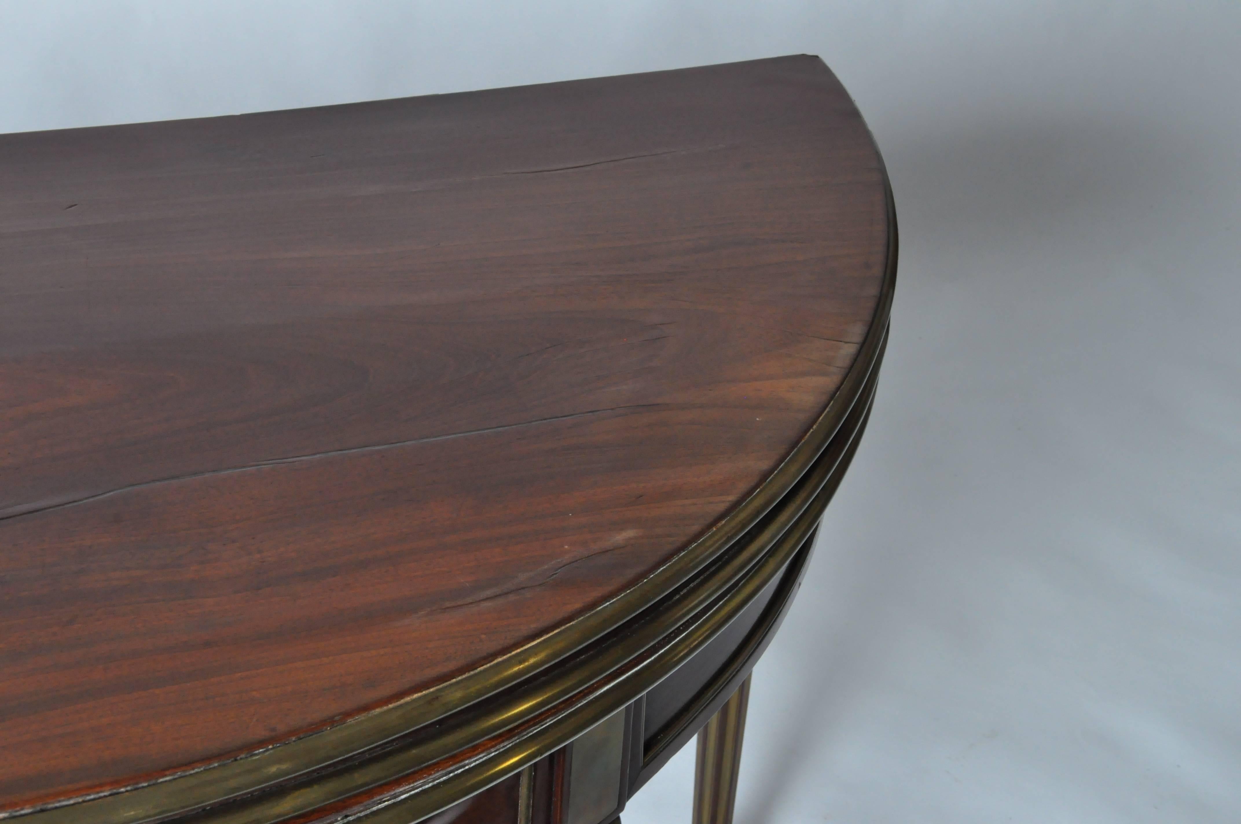 20th Century French Demilune Game Table