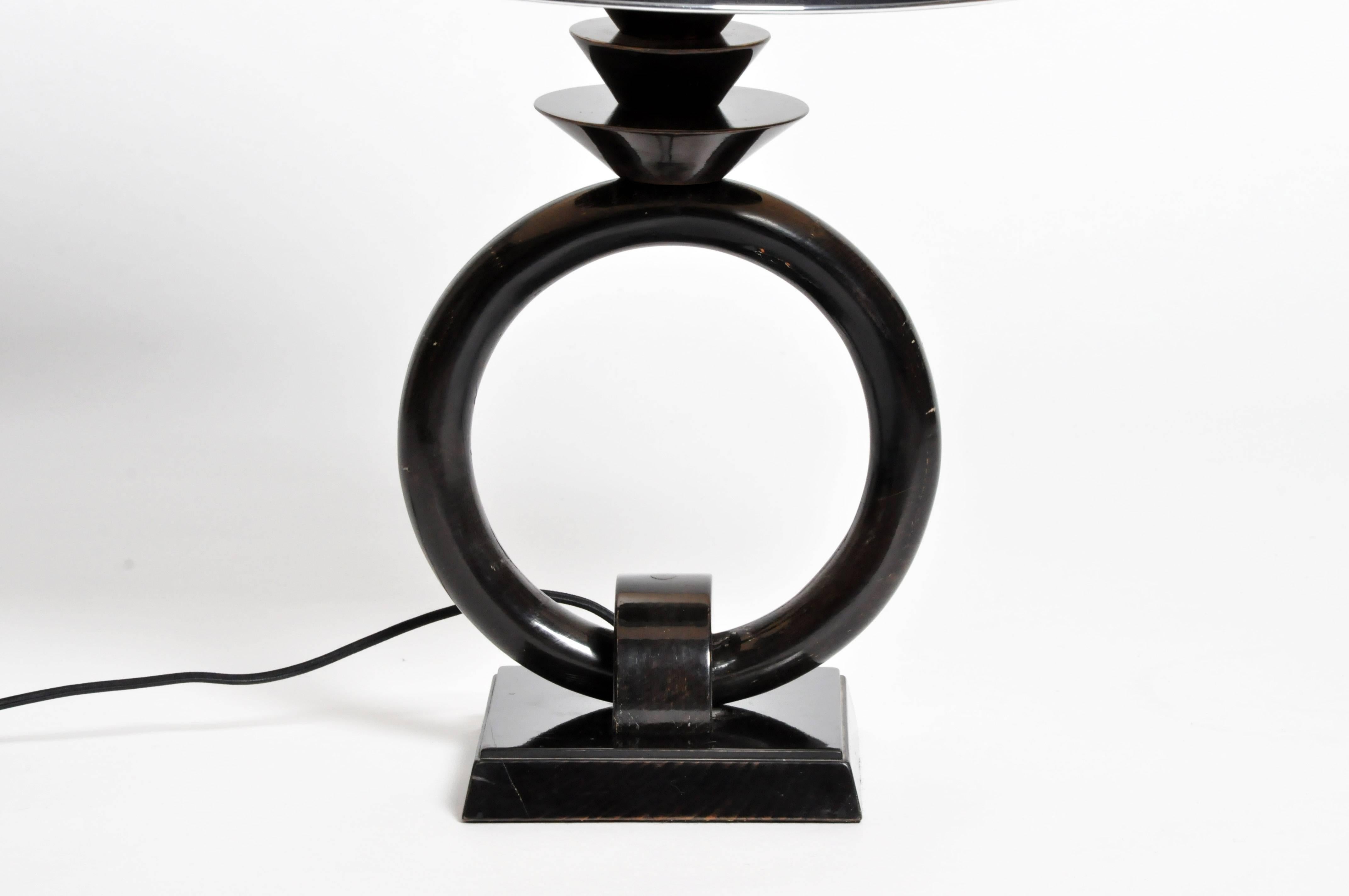 20th Century Mid-Century Lamp with Black Lacquer