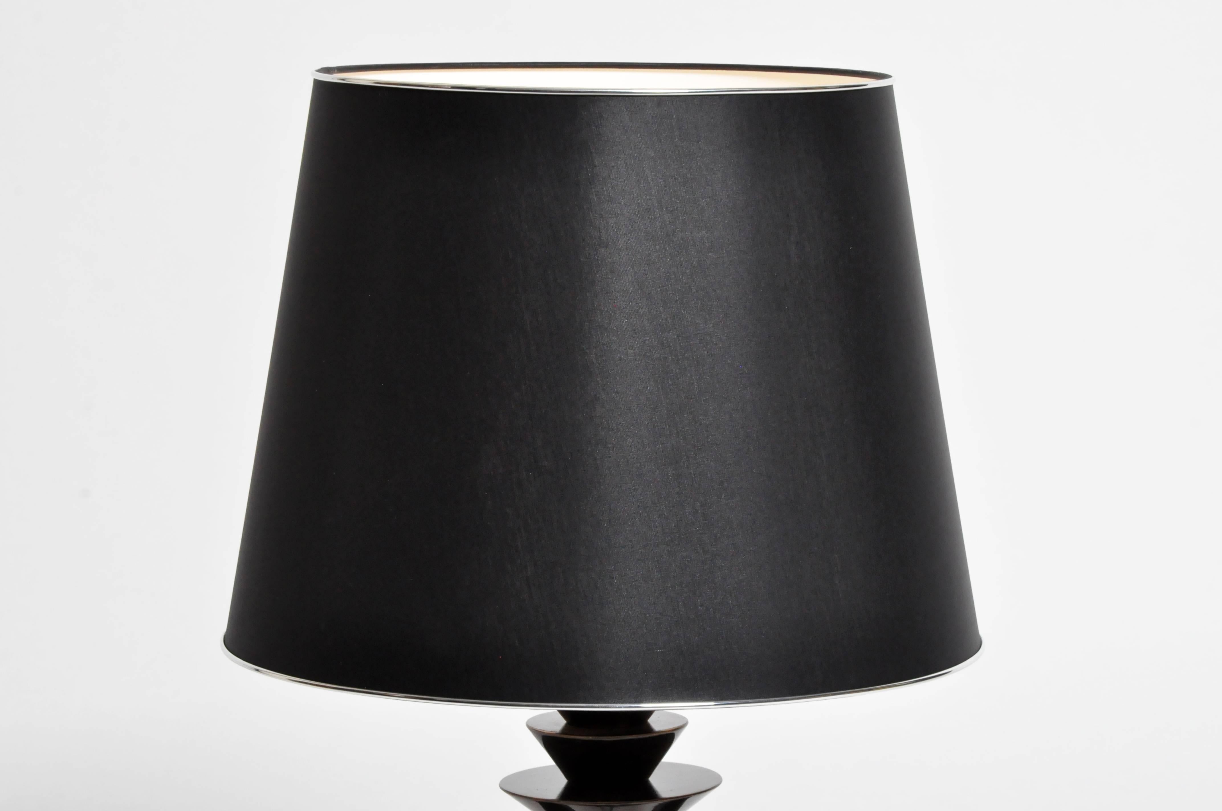 Hungarian Mid-Century Lamp with Black Lacquer