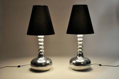 Pair of Console Metal Lamps