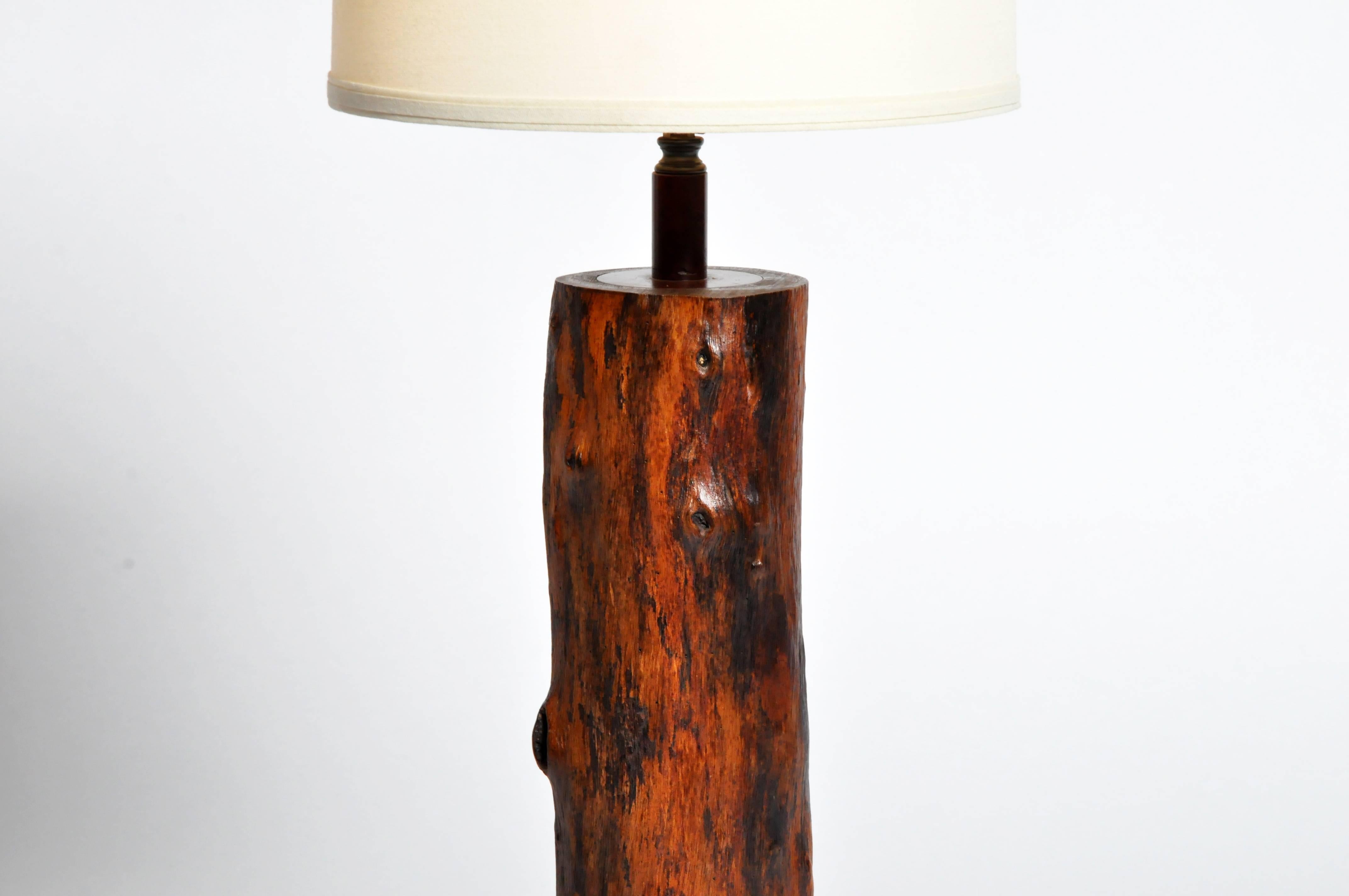 Reclaimed Banyan Wood Lamp In Good Condition In Chicago, IL