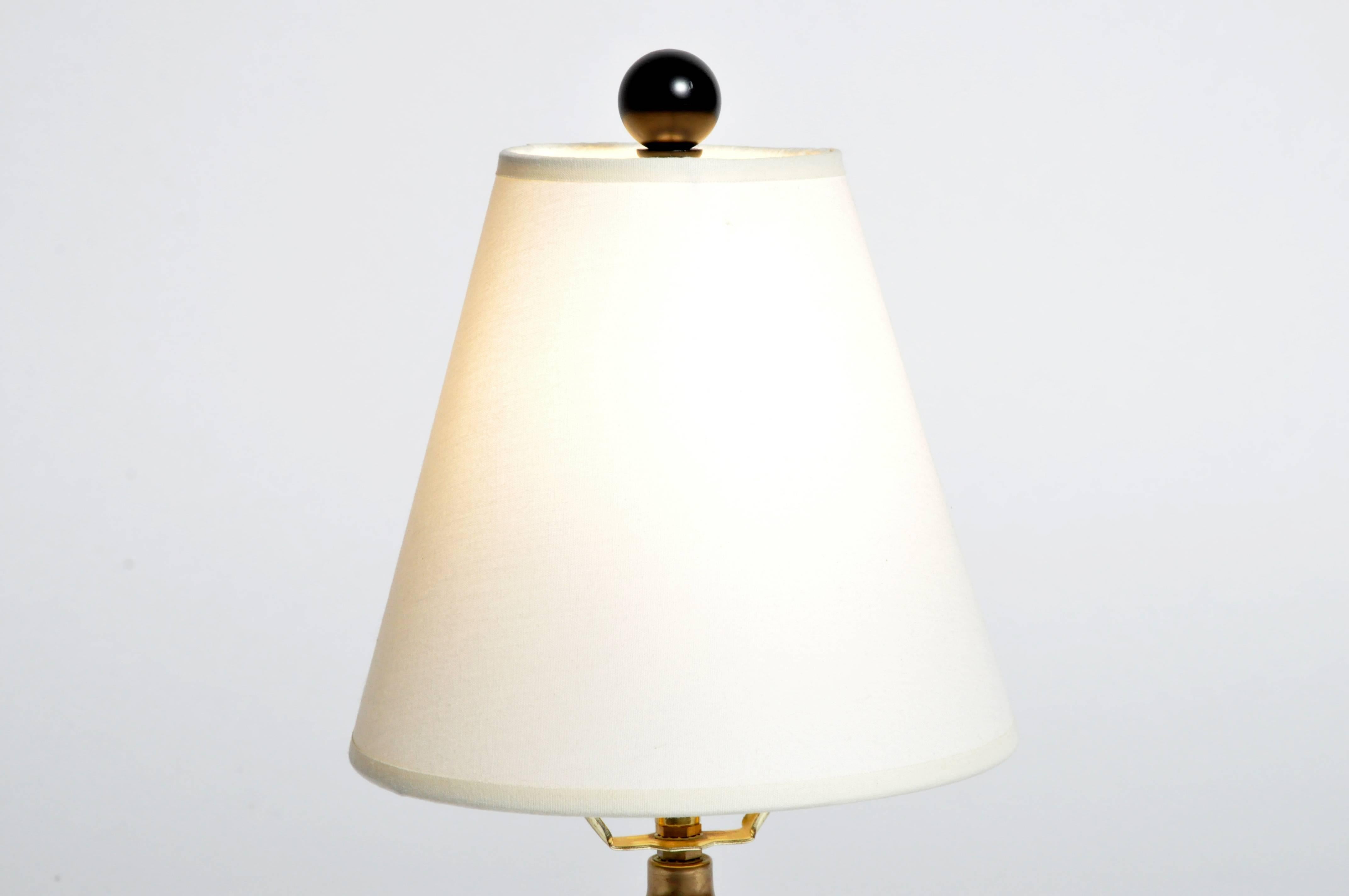 Italian Pink Frosted Glass Table Lamp