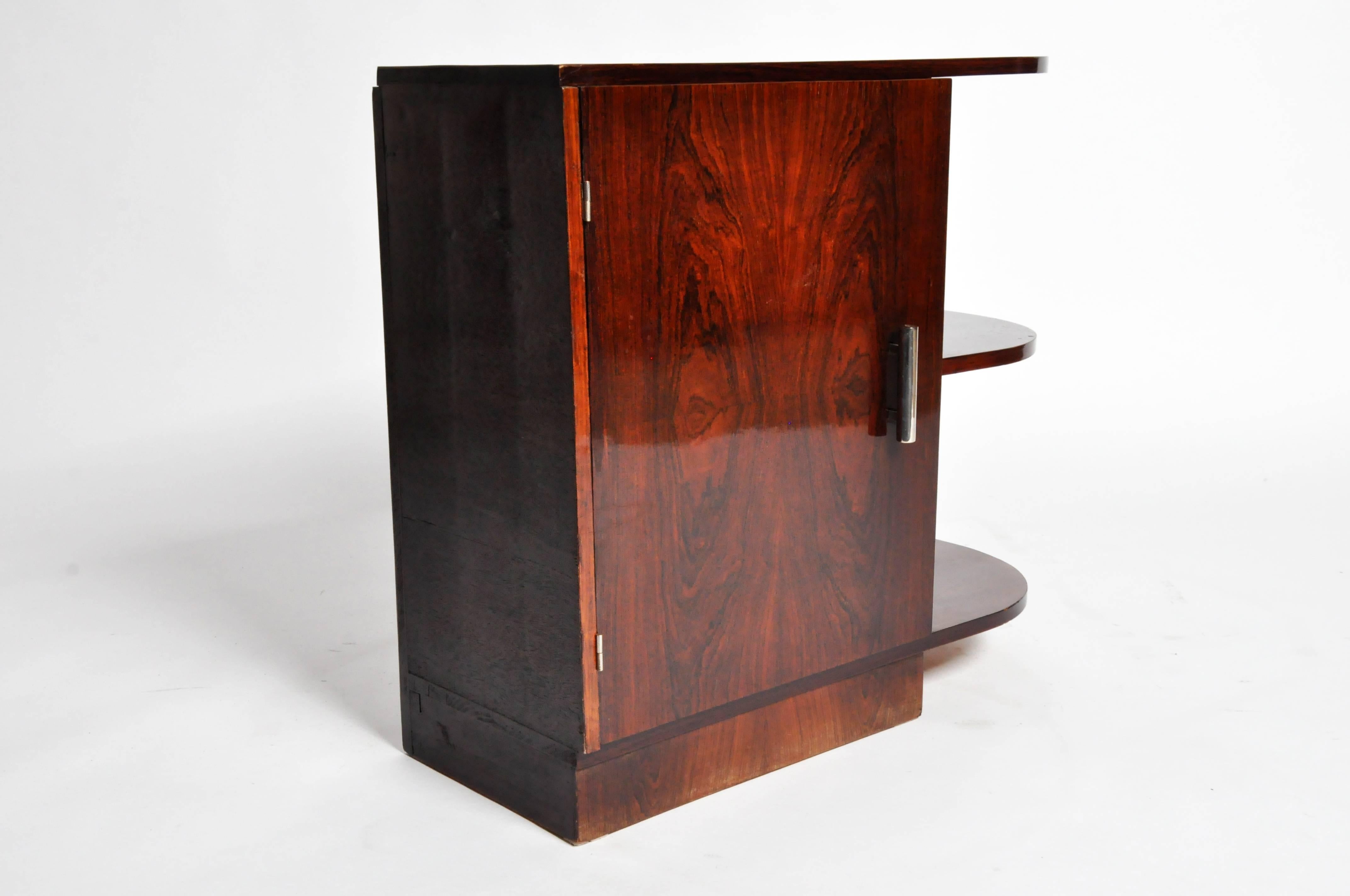 Hungarian Art Deco Side Cabinet with Shelves