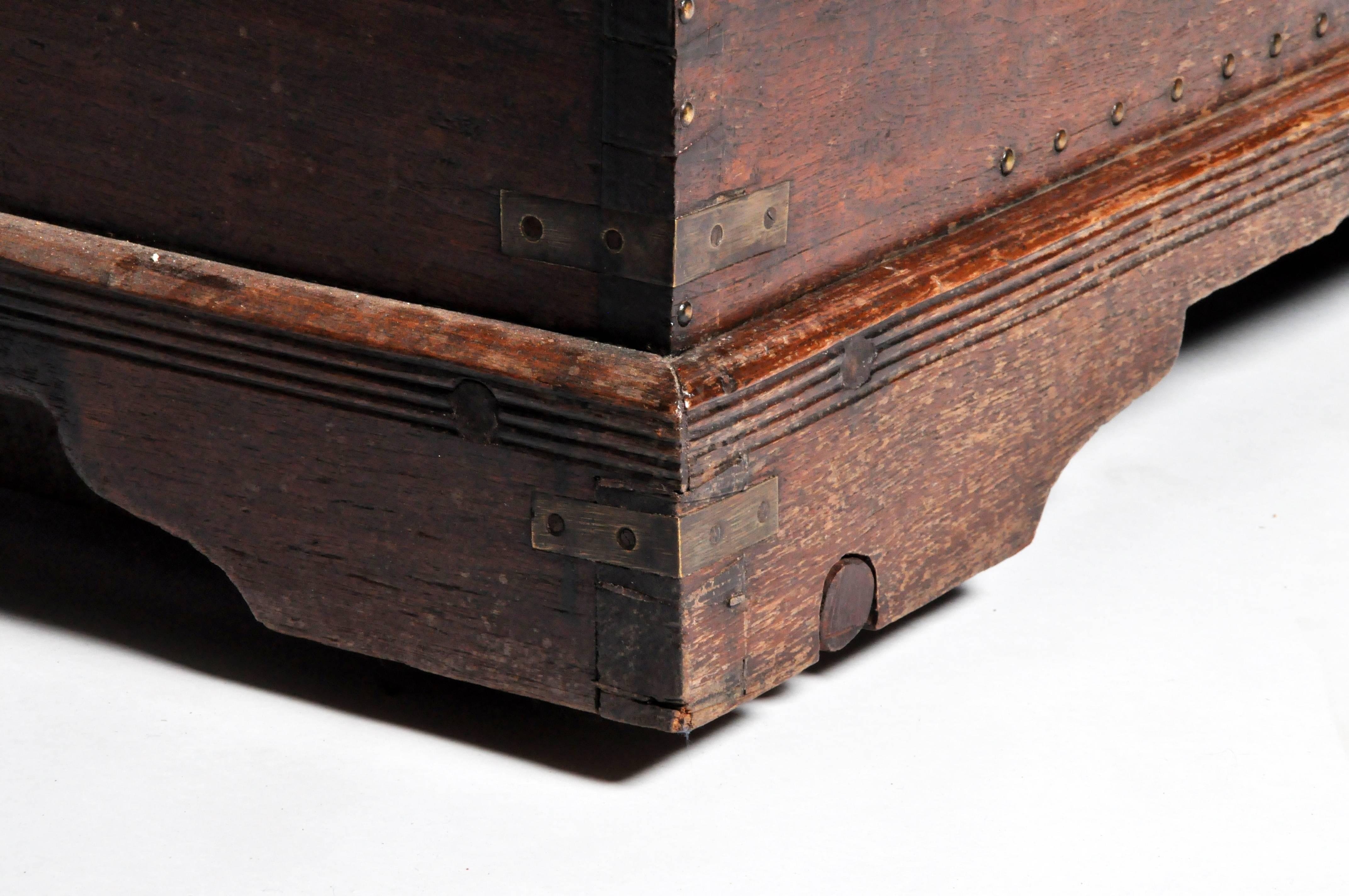 British Colonial Trunk with Nail Head Decoration 3