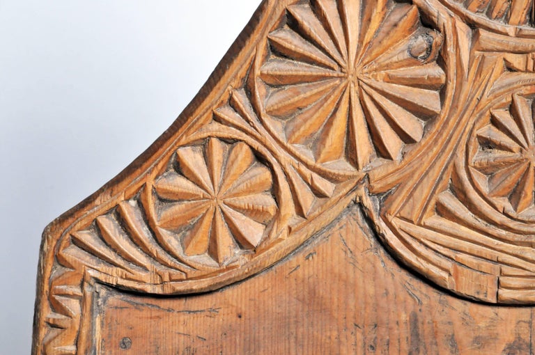 Pakistani HandCarved Wooden Mirror at 1stDibs