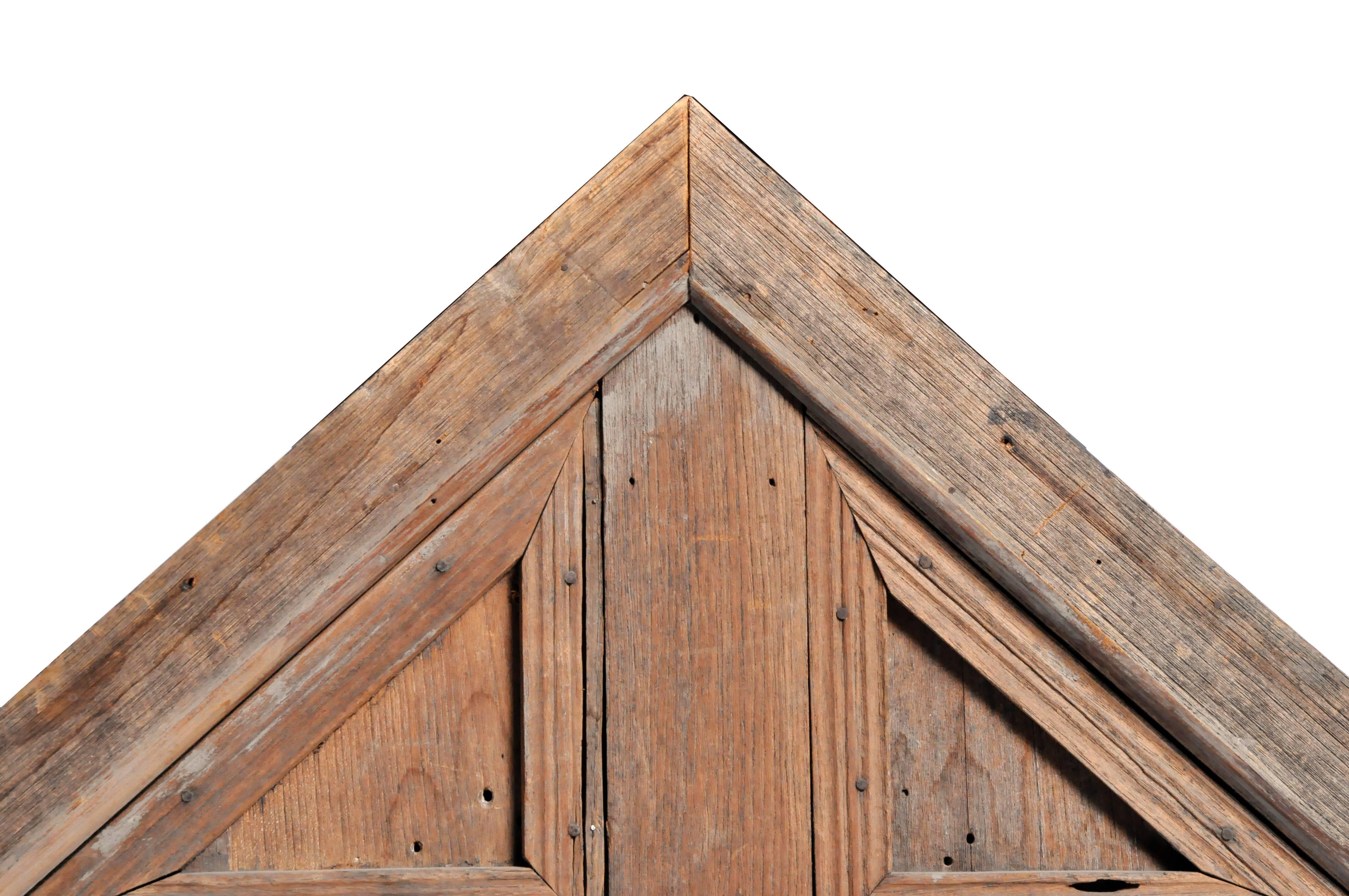 wooden pediment