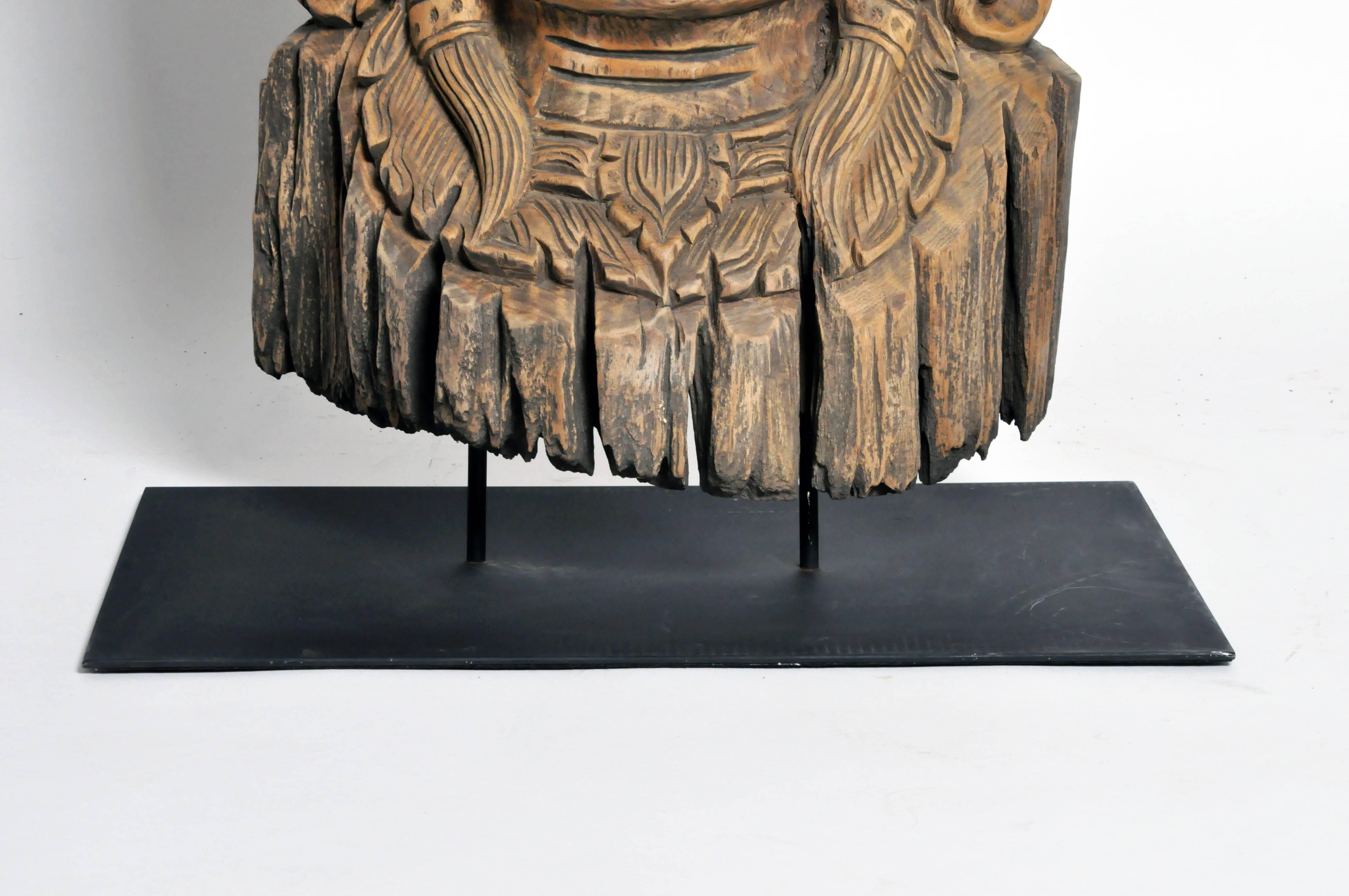 Southeast Asian Reclaimed Carving of a Goddess 4