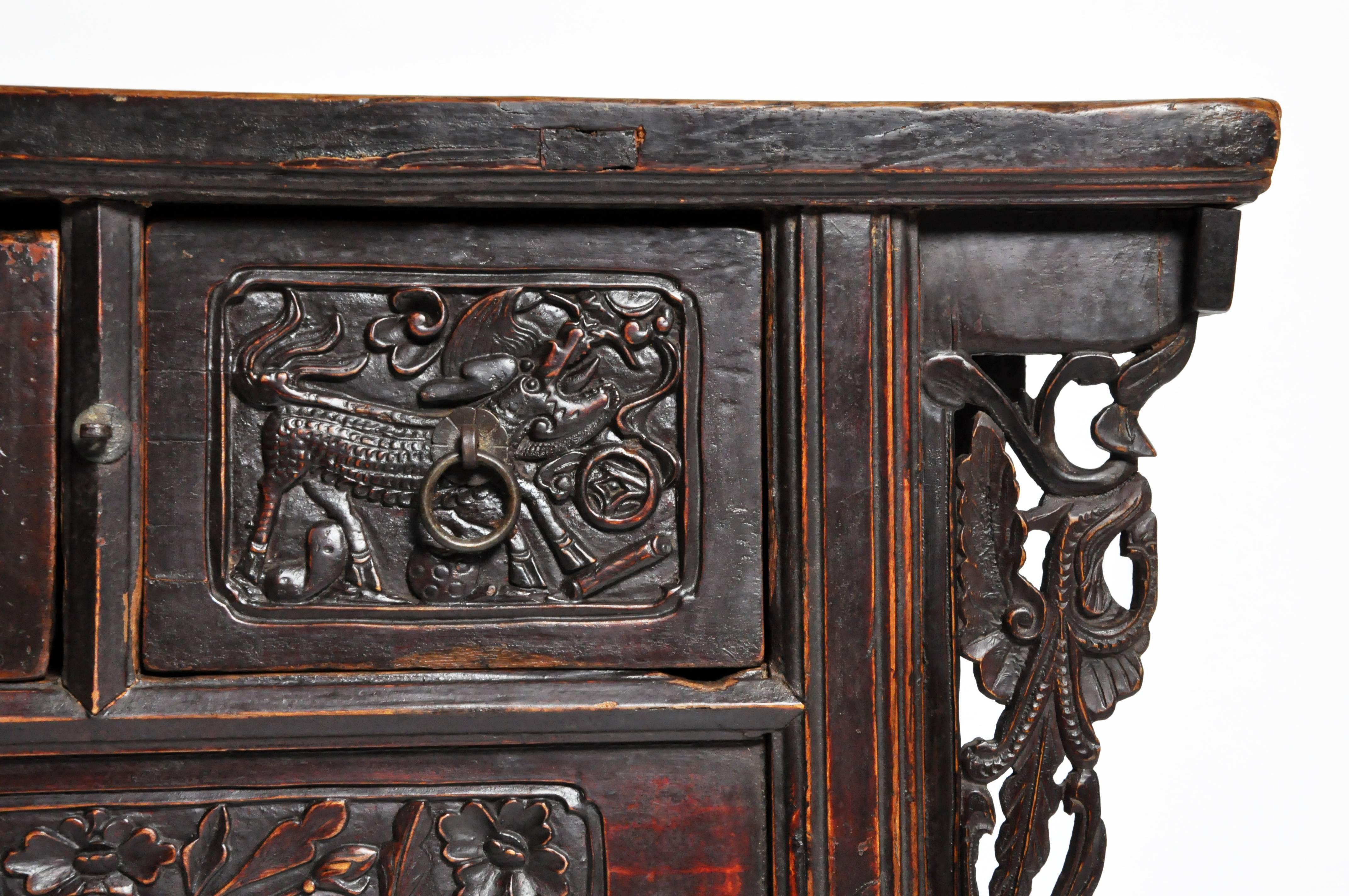 Chinese Butterfly Chest with Carved Wings 4