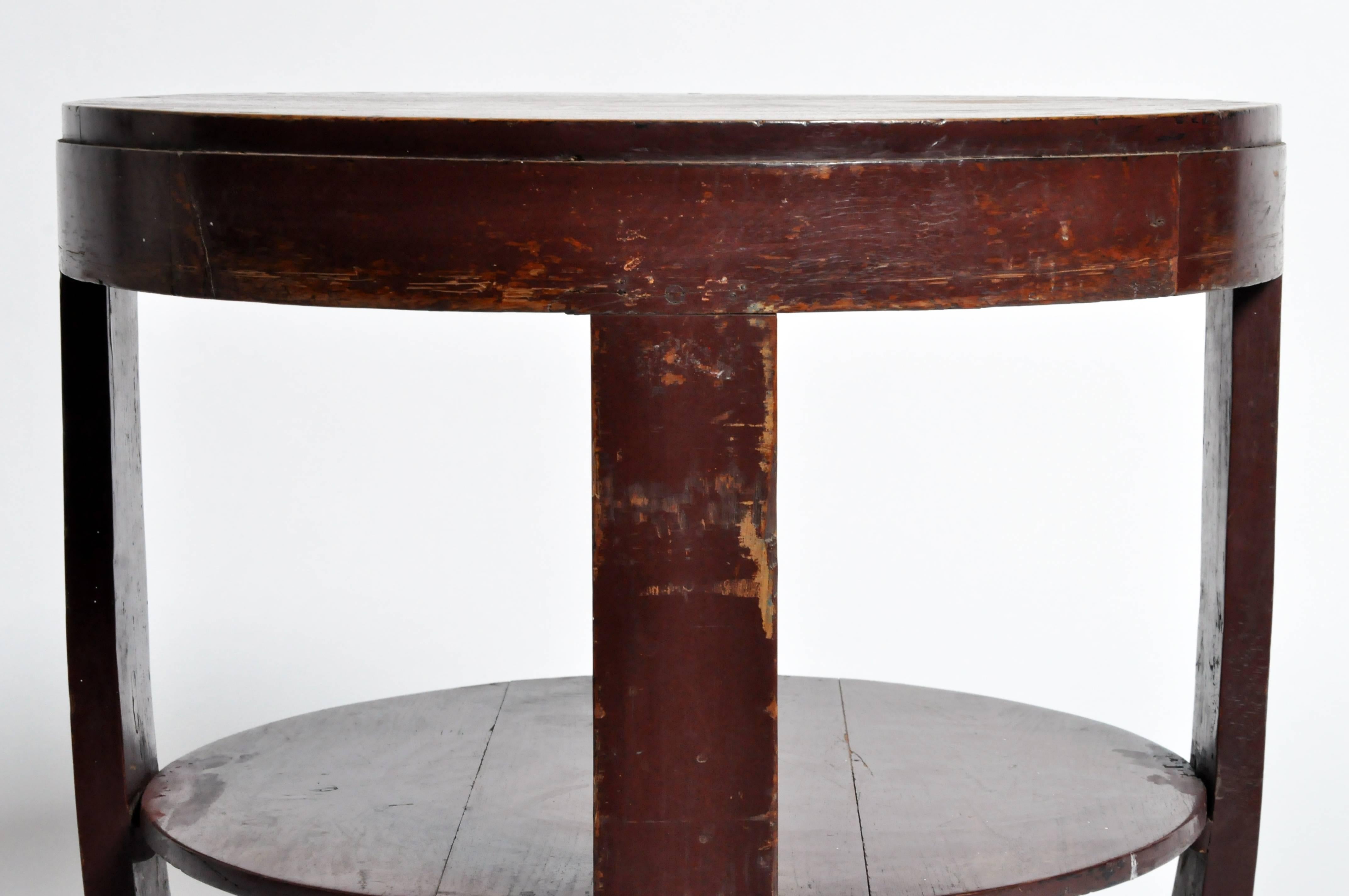 British Colonial Art Deco Round Table 1