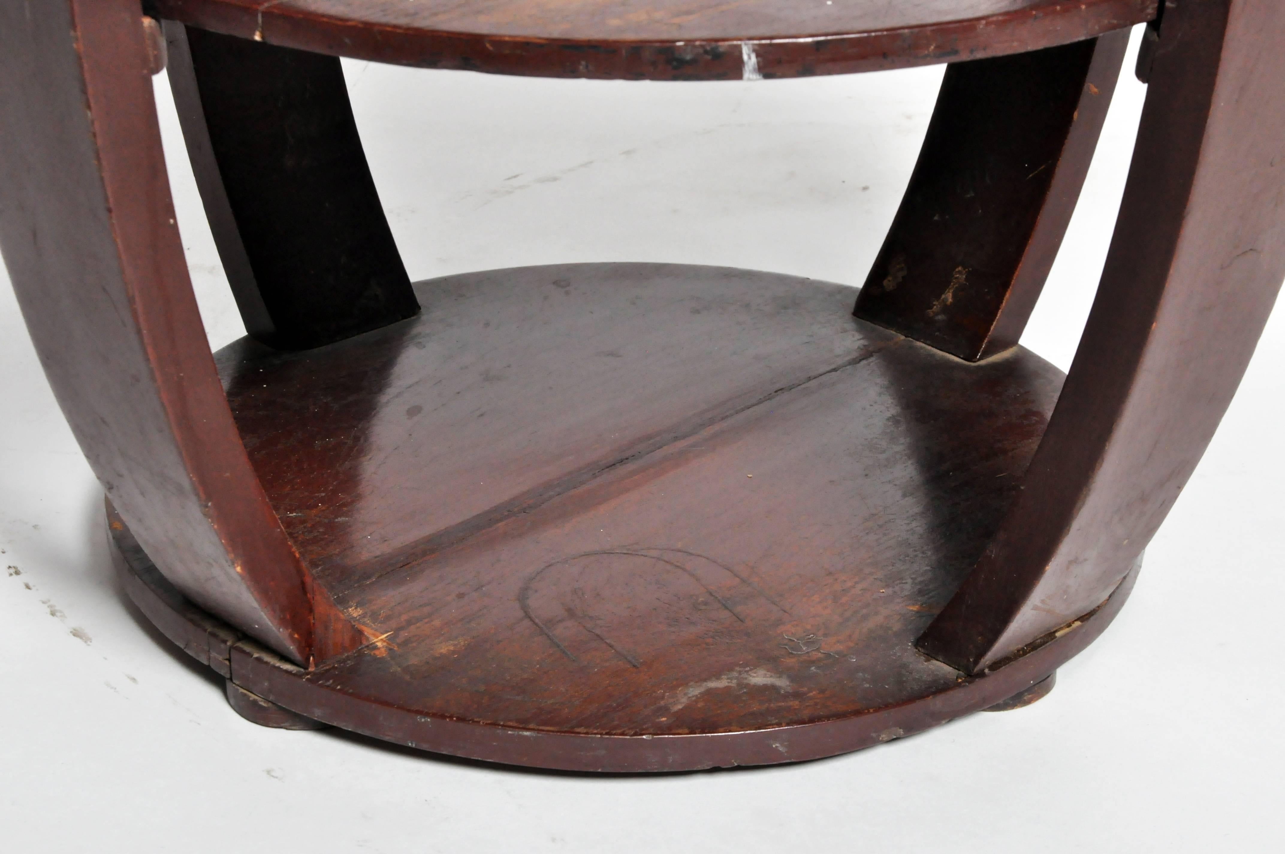 British Colonial Art Deco Round Table 4