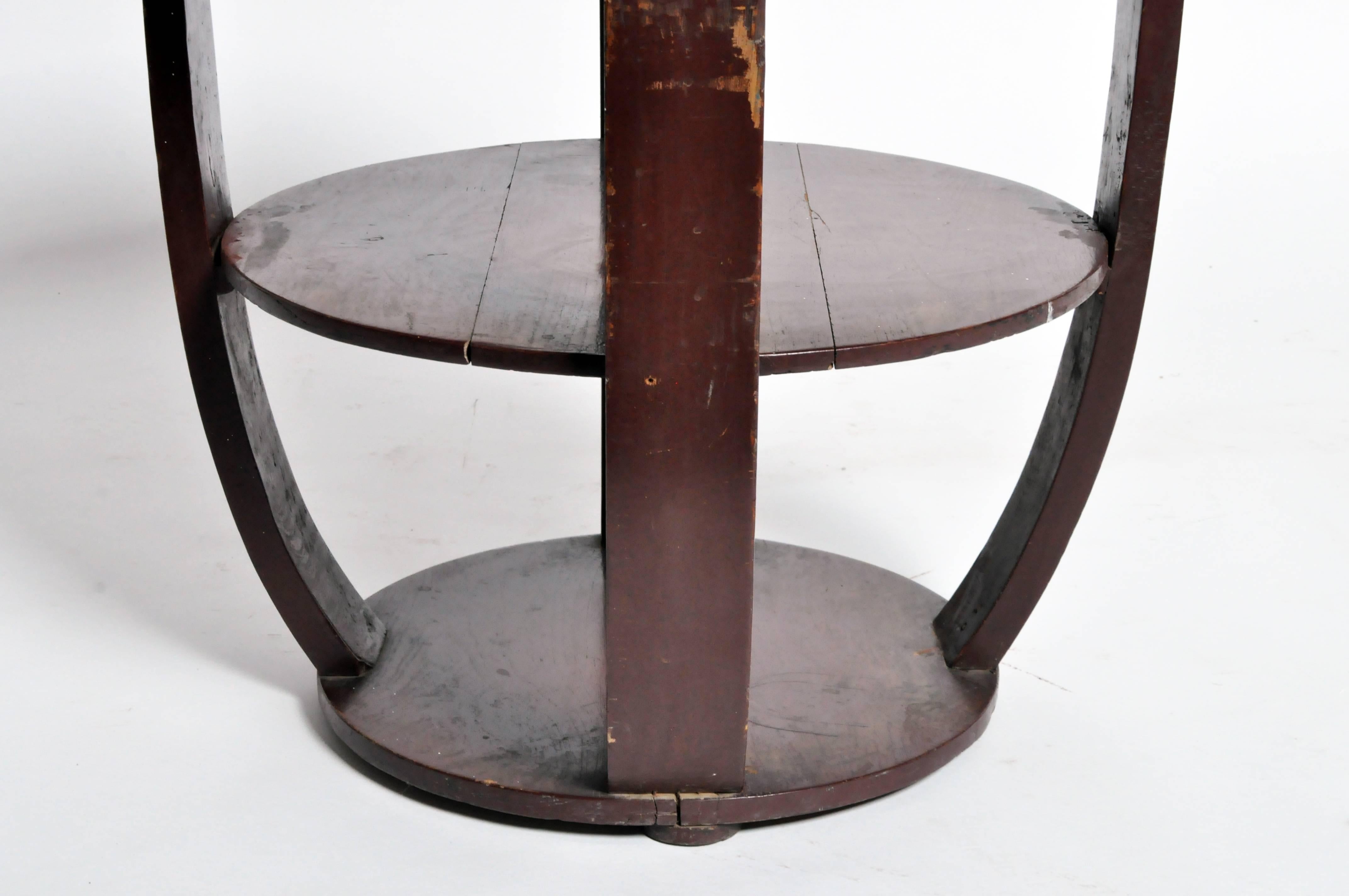 British Colonial Art Deco Round Table 2